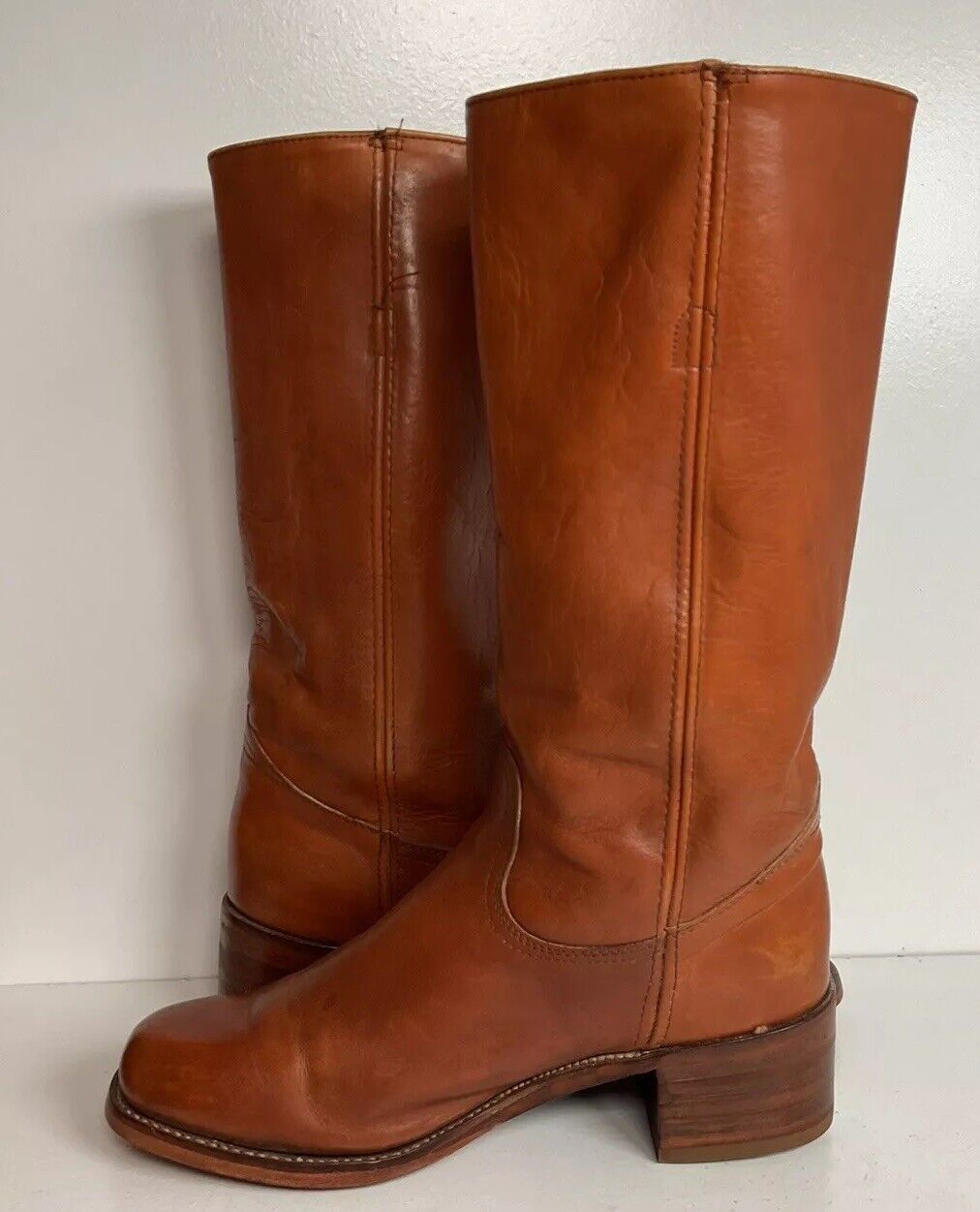 Frye Campus Boots 10 D USA Made Chunky Vintage New Half Soles