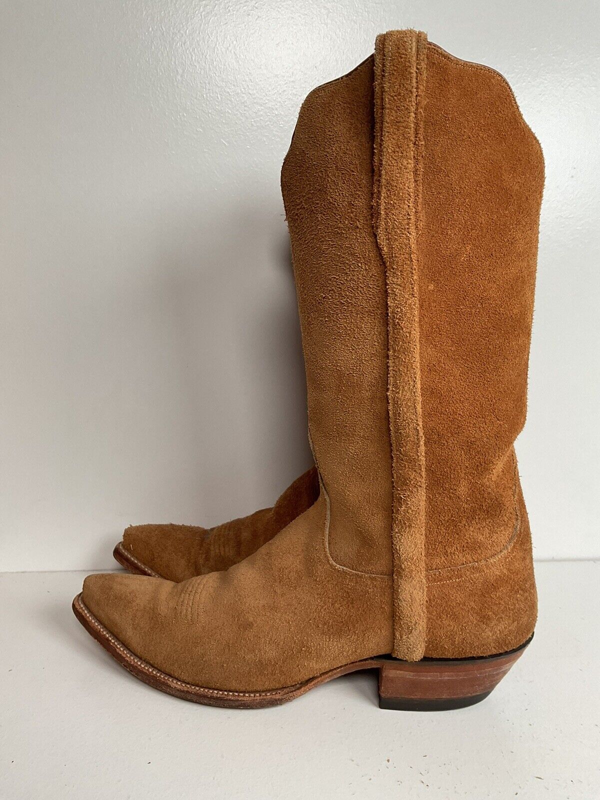 Buffalo Chips Full Rough Out Suede Cowboy Boots Men’s 7.5 D | Women’s 8.5 Custom New York