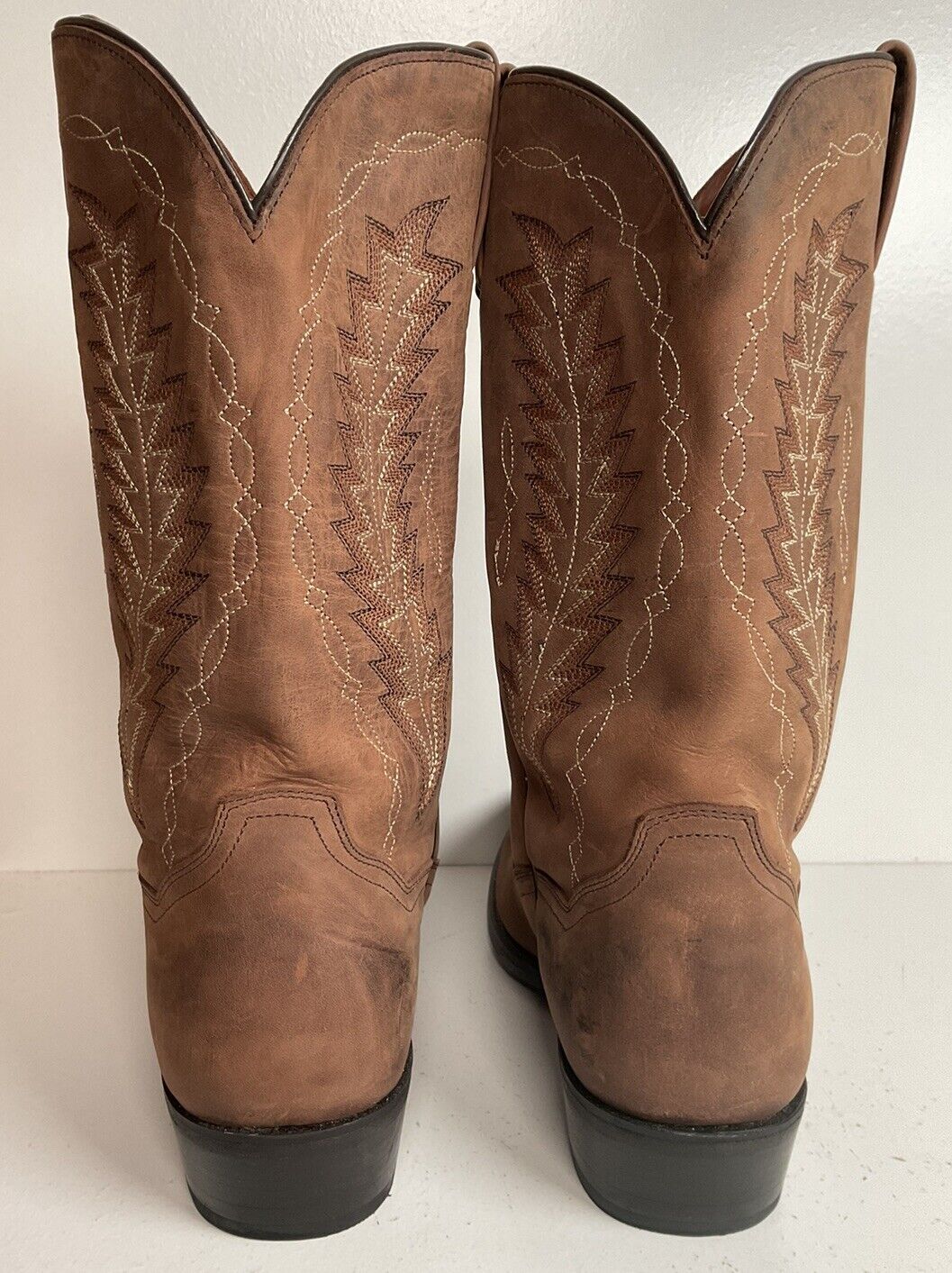 Dan Post Nubuk Suede Cowboy Boots 9 EW Brown