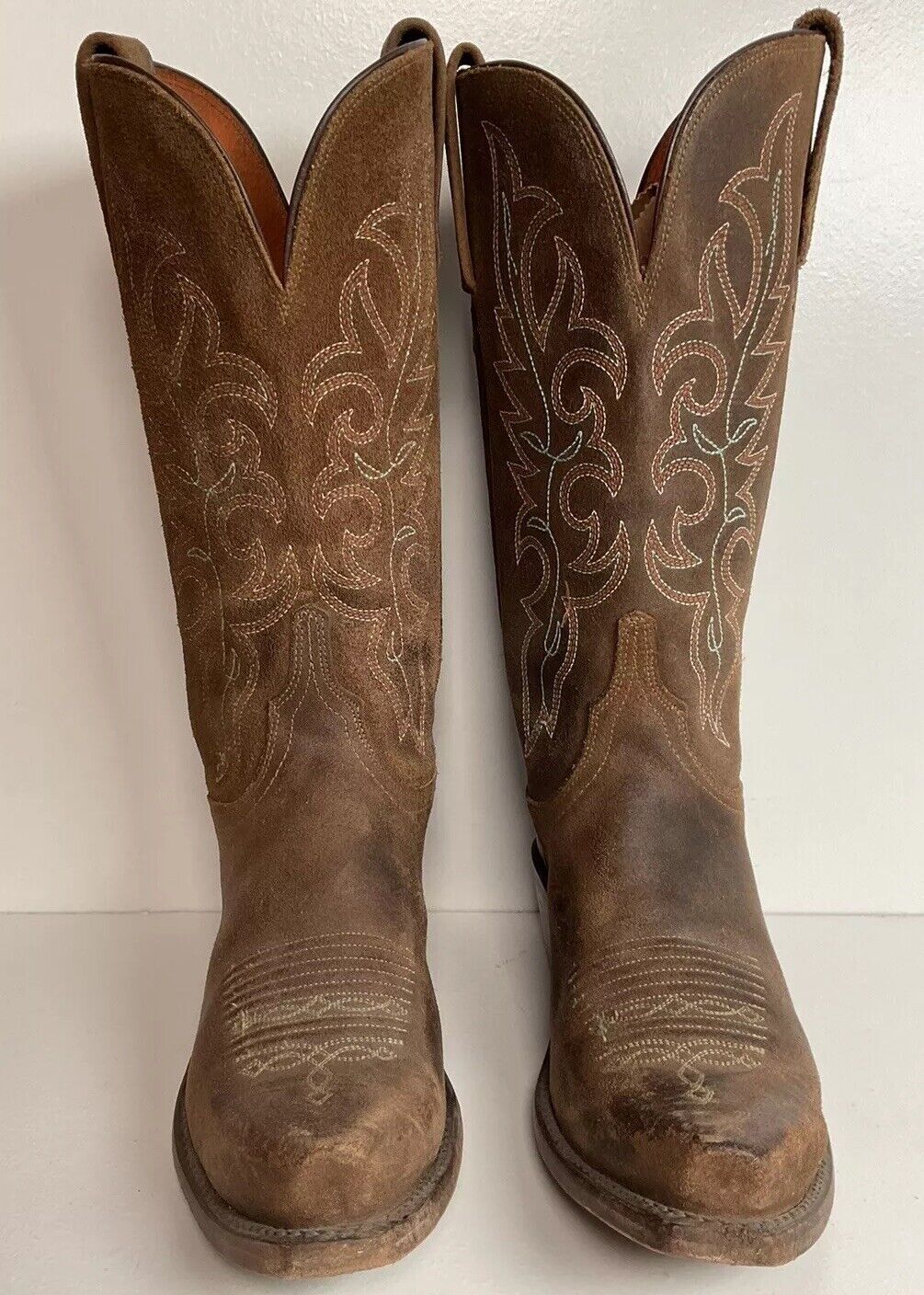 Lucchese 1883 Women’s Rough Out Suede Cowgirl Boots 7.5 B