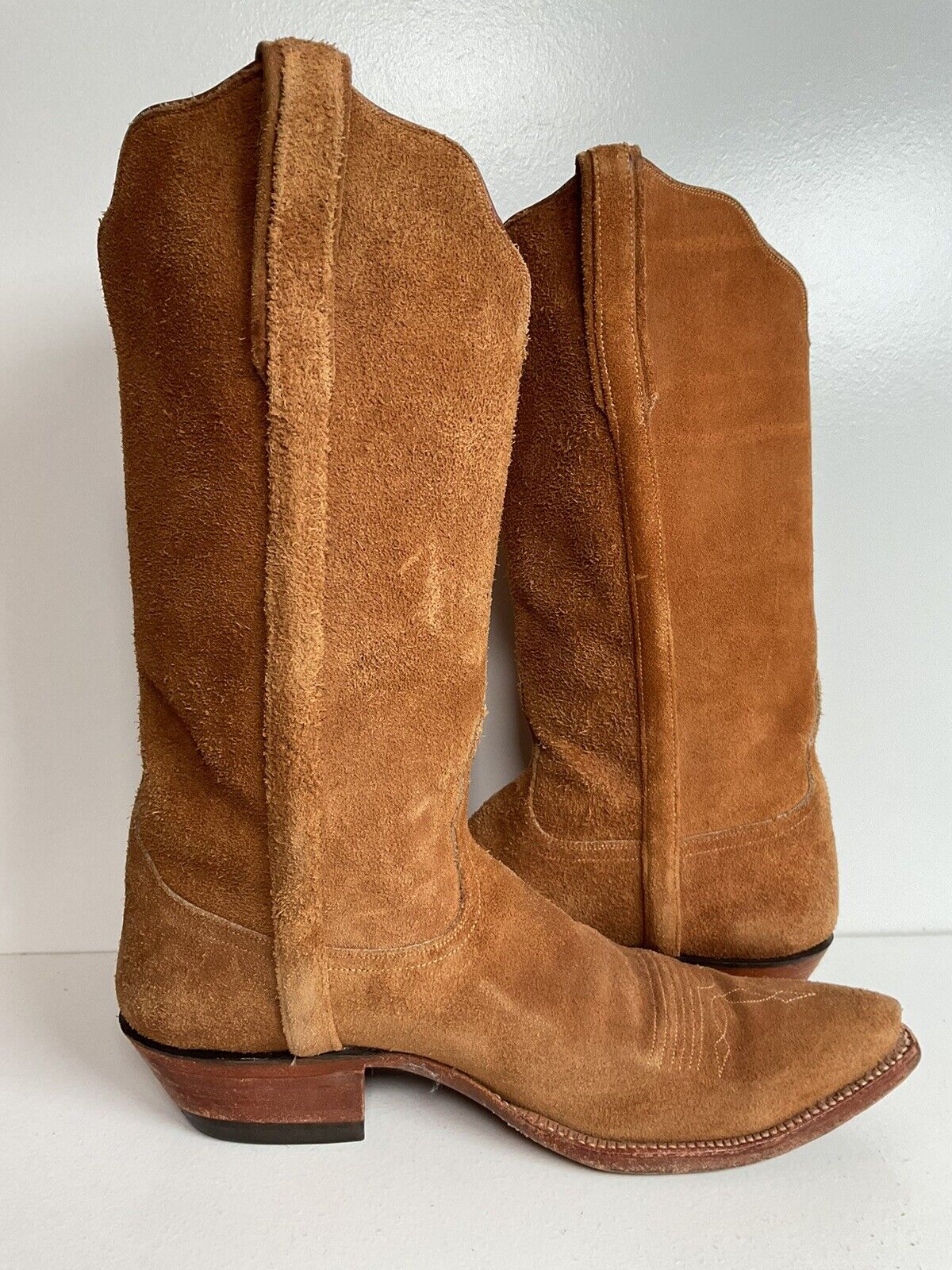 Buffalo Chips Full Rough Out Suede Cowboy Boots Men’s 7.5 D | Women’s 8.5 Custom New York