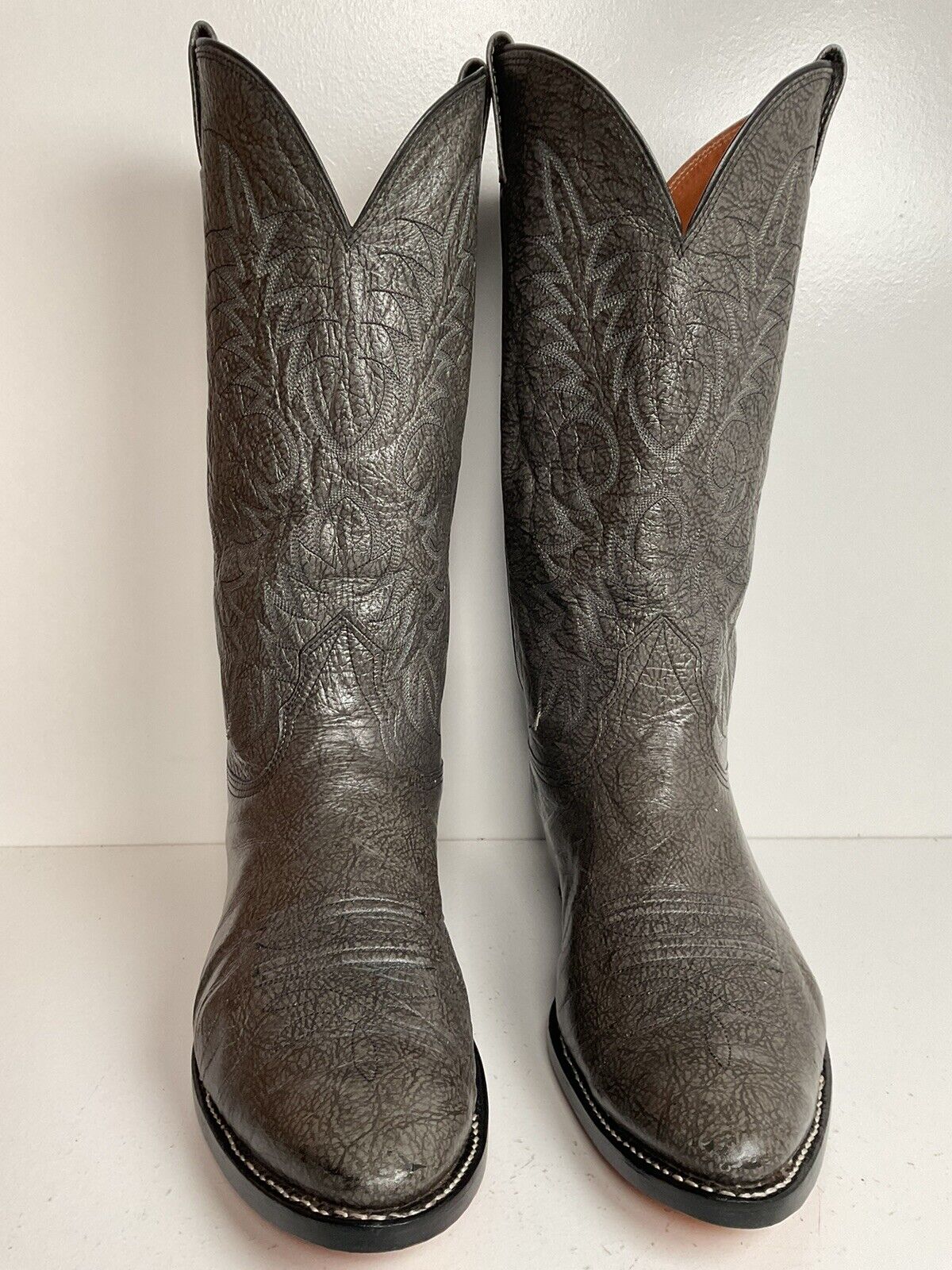 Vintage Nocona Exotic Kangaroo Cowboy Boots 9.5 D USA Red Label New Half Soles