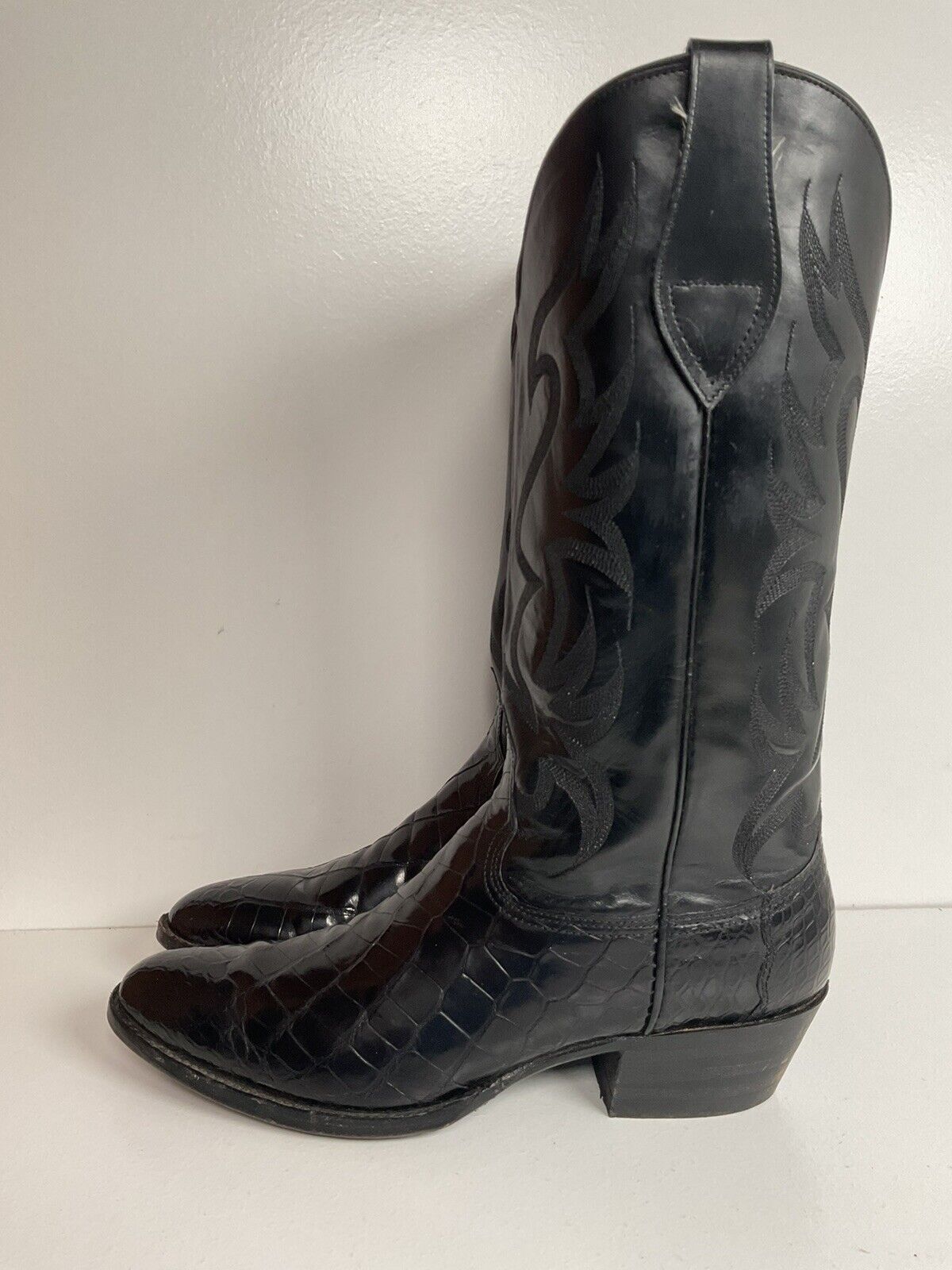 Nocona Legacy Collection Alligator Cowgirl Boots 8 B Belly Cut W/Storage Bags