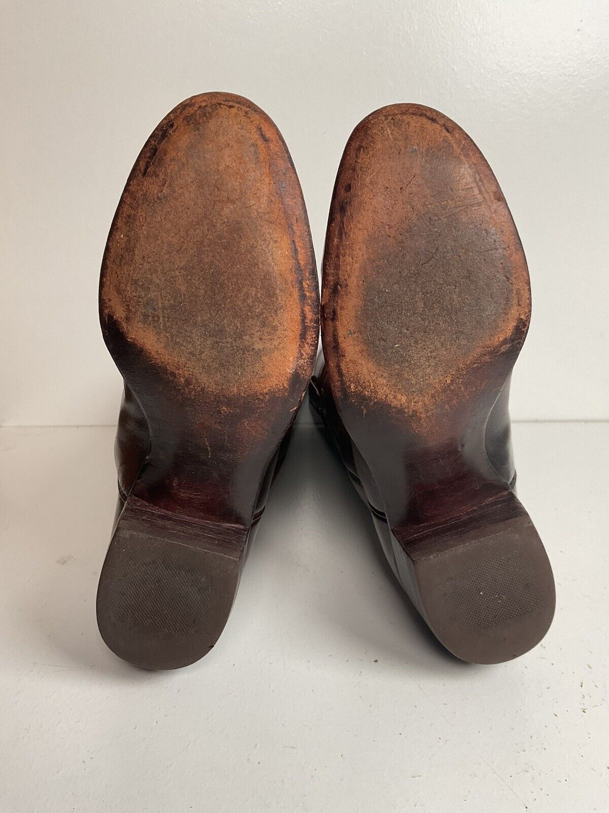 Vintage Lucchese San Antonio Leather Cowgirl Boots 6.5 C Stove Pipe