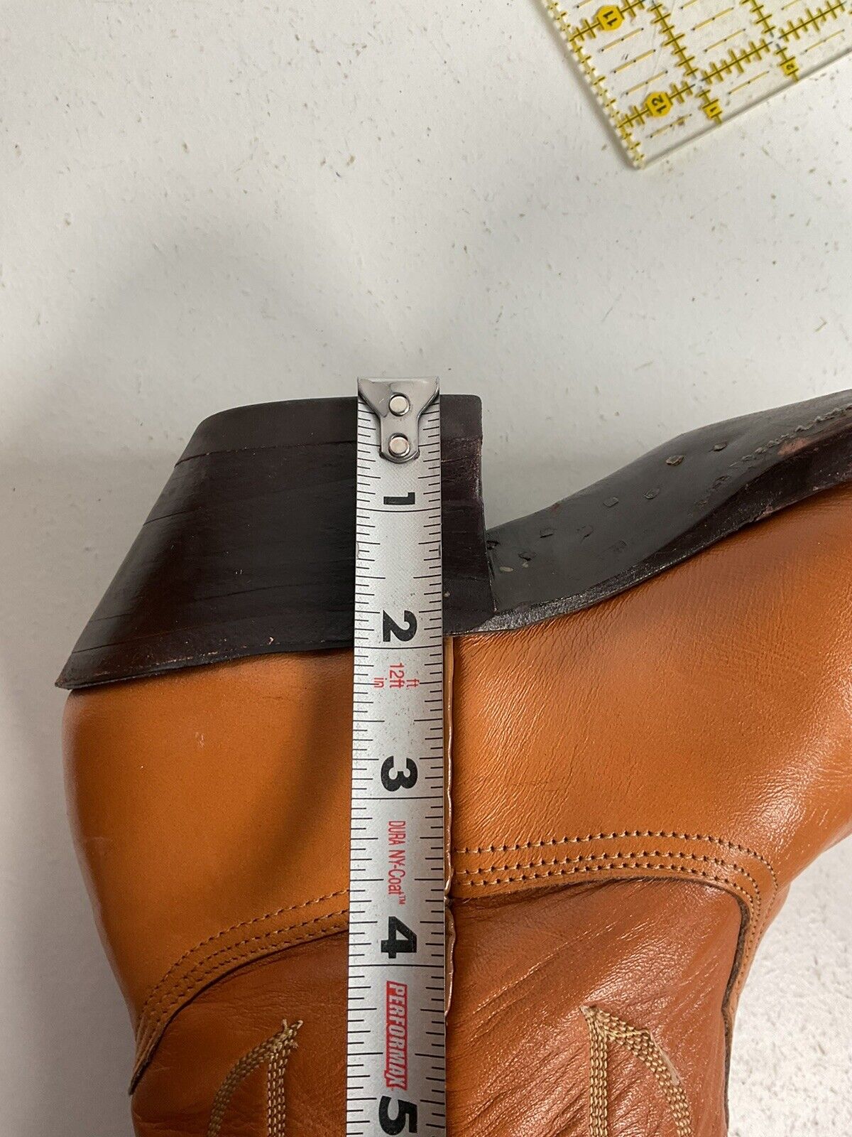 Vintage Nocona 17” Cowgirl Boots 7.5 C USA Made Old White Label