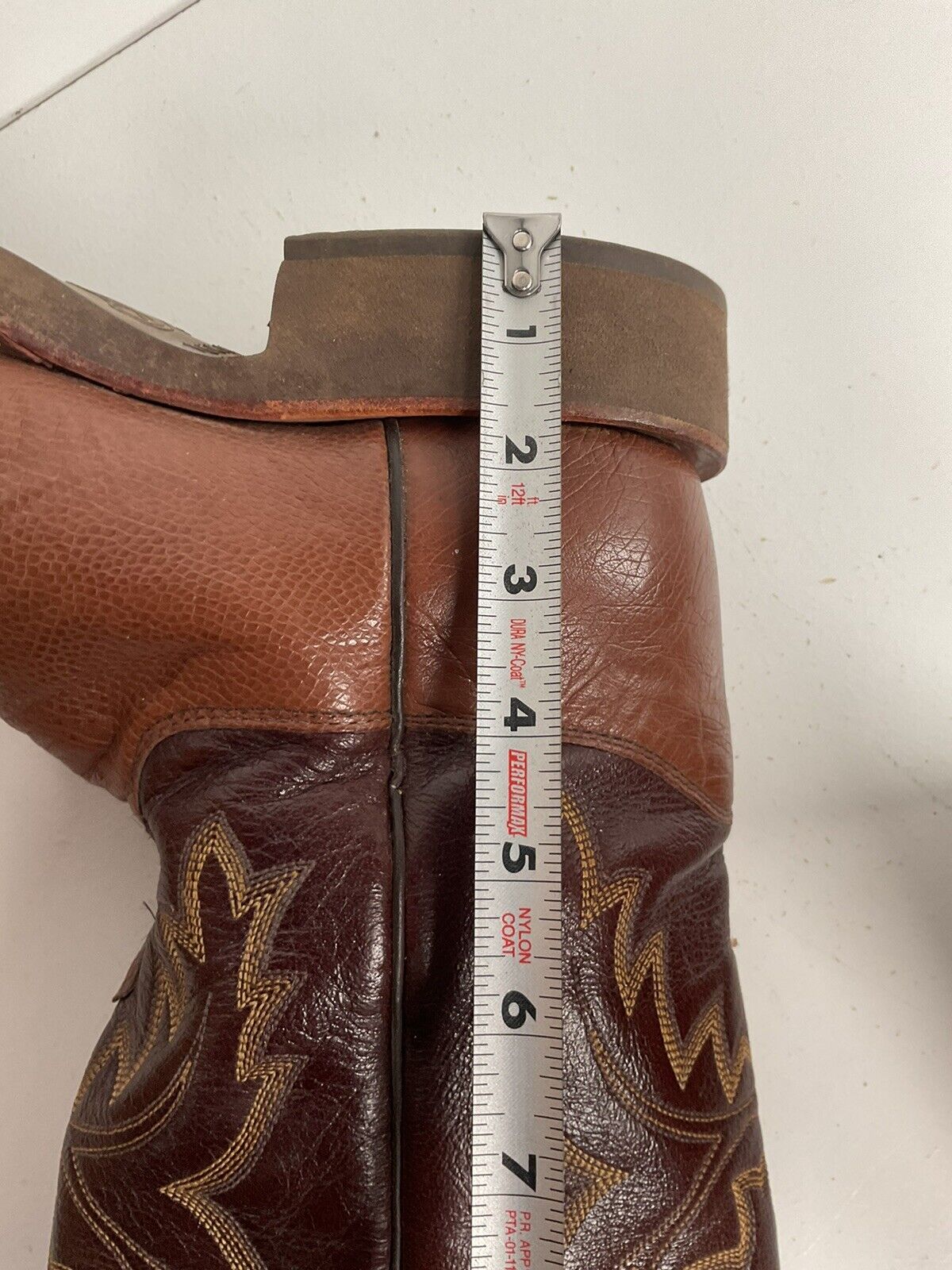 Justin Exotic Smooth Ostrich Tekno Crepe Western Work Boots 8.5 EE Style 5131