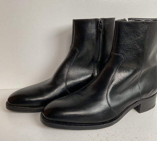 Vintage Florsheim Black Leather Chelsea Boots 10.5 C New Old Stock