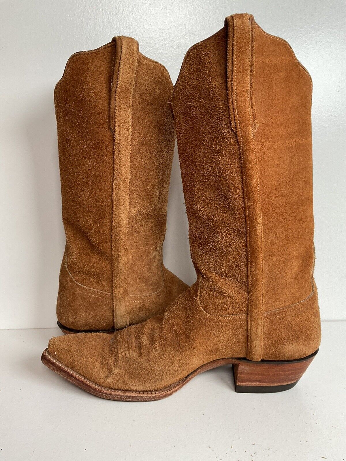 Buffalo Chips Full Rough Out Suede Cowboy Boots Men’s 7.5 D | Women’s 8.5 Custom New York