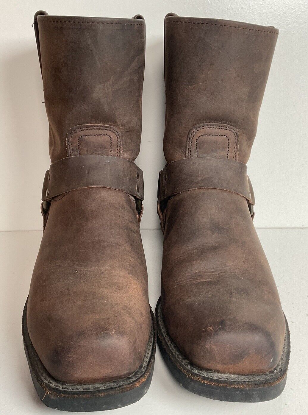 Frye Gaucho Harness Moto Boots 12 M Square Toe Style 87400 USA Made