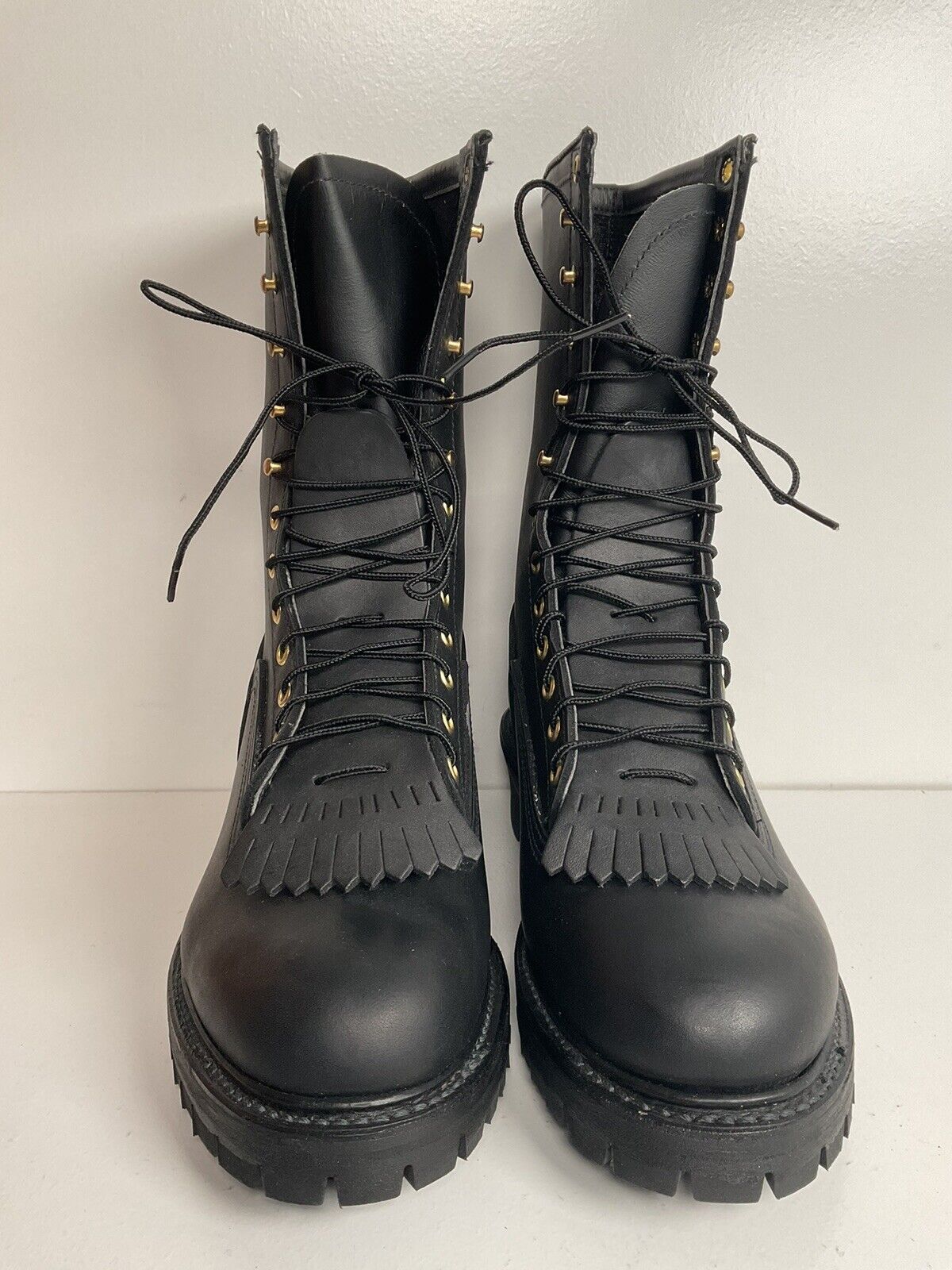 Black Diamond Leather Kiltie Packer Boots 85 W Vibram Wildland Firefighter