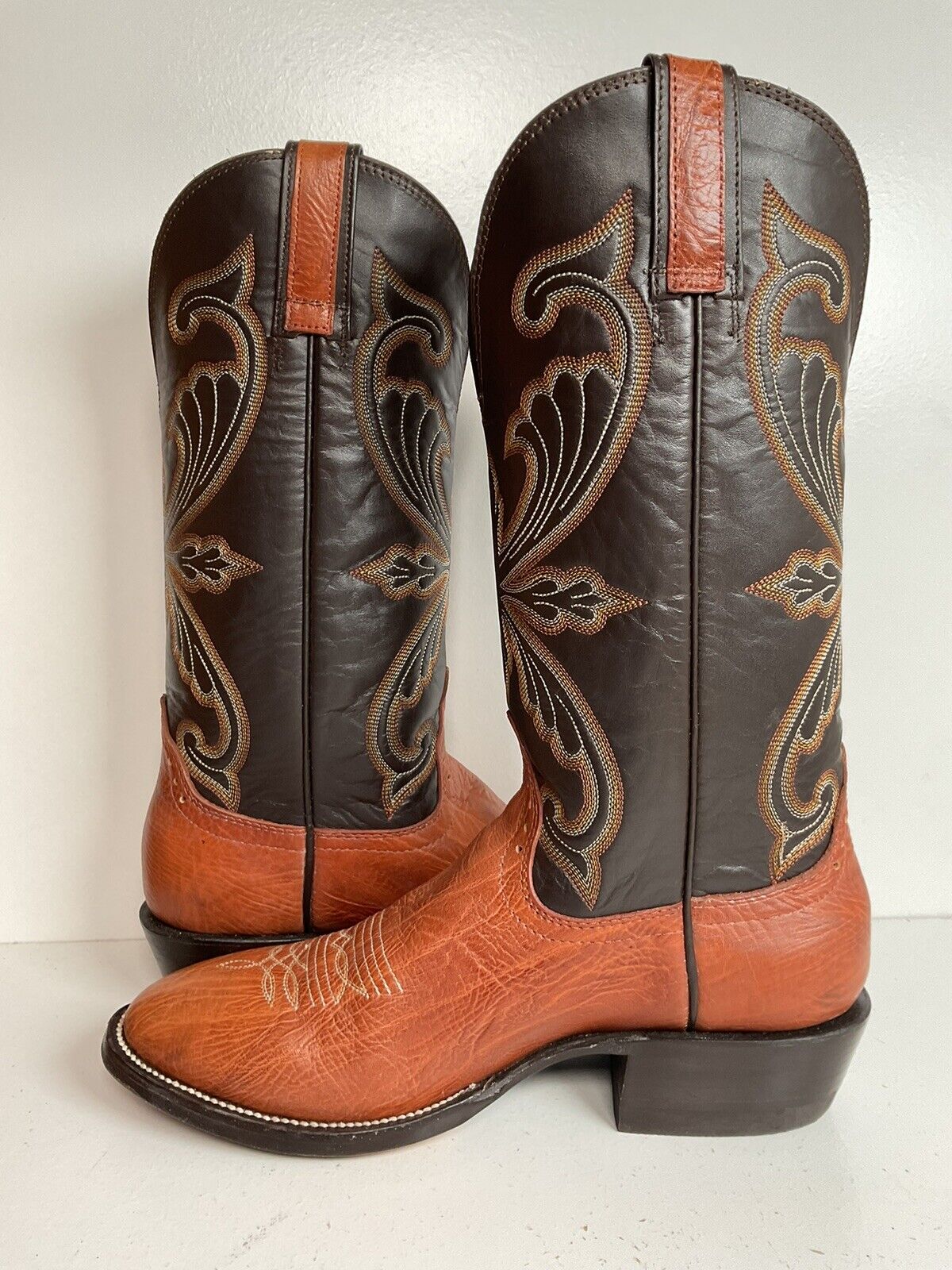 Hondo Spanish Shoulder Leather Cowboy Boots 9.5 D Style 9604