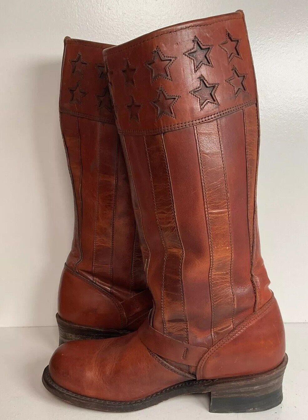 Frye Women’s Engineer Harness Boots 7.5 M 150th Anniversary Stars & Stripes