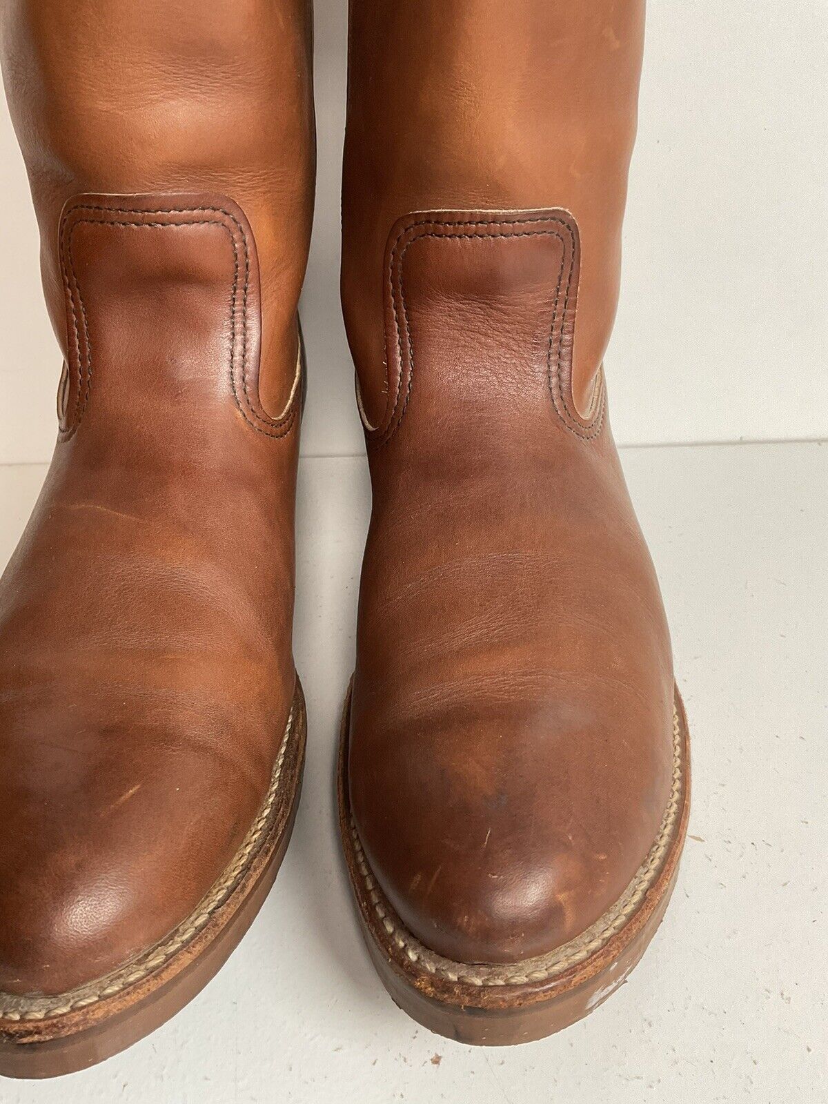 Red Wing Leather Nail Seat Work Boots 11.5 AA Pull On Style 289 Soft Toe