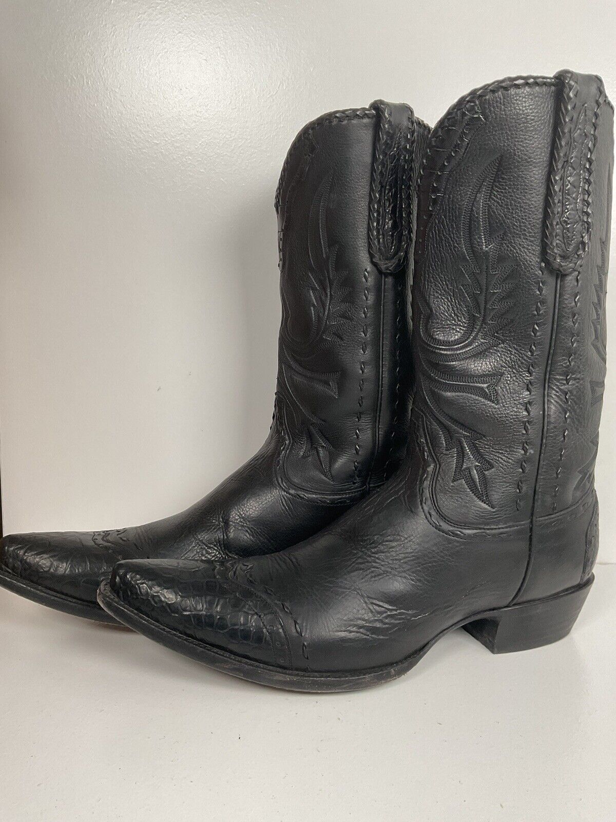 Stallion Custom Alligator Wingtip Cowboy Boots 13.5 Buck Lace Triad