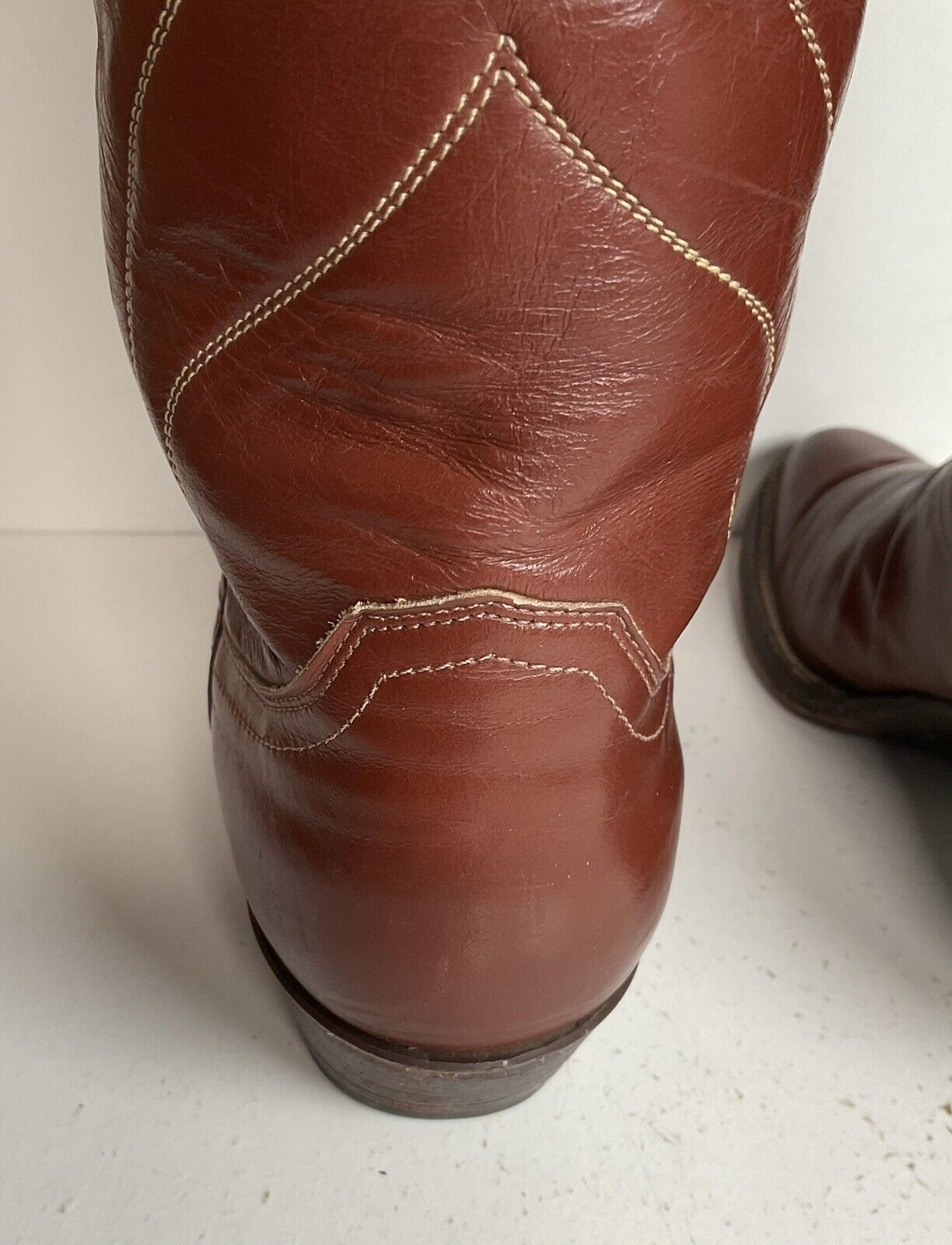 Vintage Justin Tall Butterfly Inlay Cowgirl Boots 6.5 C Snakeskin 70s