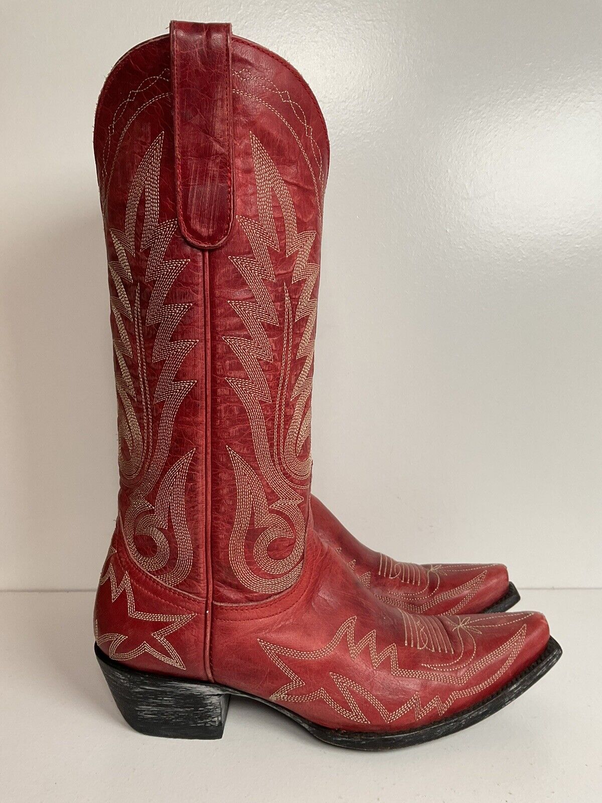 Old Gringo Nevada Red Cowgirl Boots 6.5 B Stitched