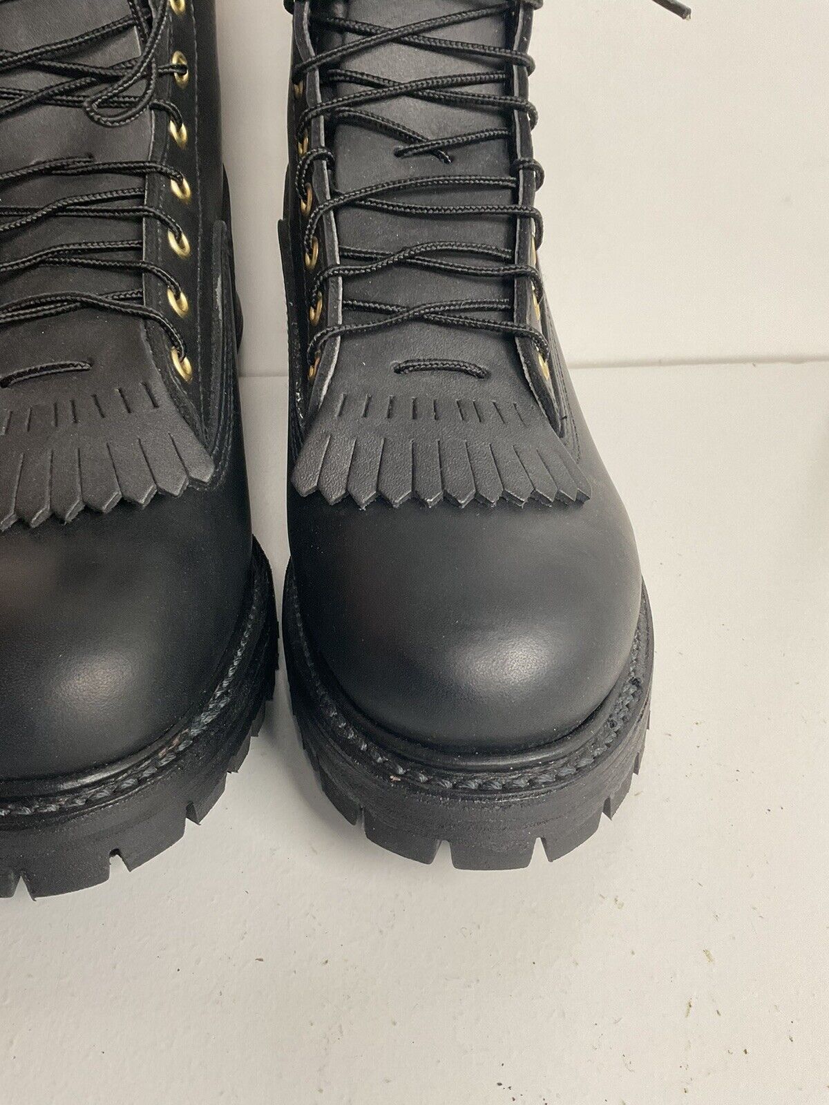 Black Diamond Leather Kiltie Packer Boots 85 W Vibram Wildland Firefighter