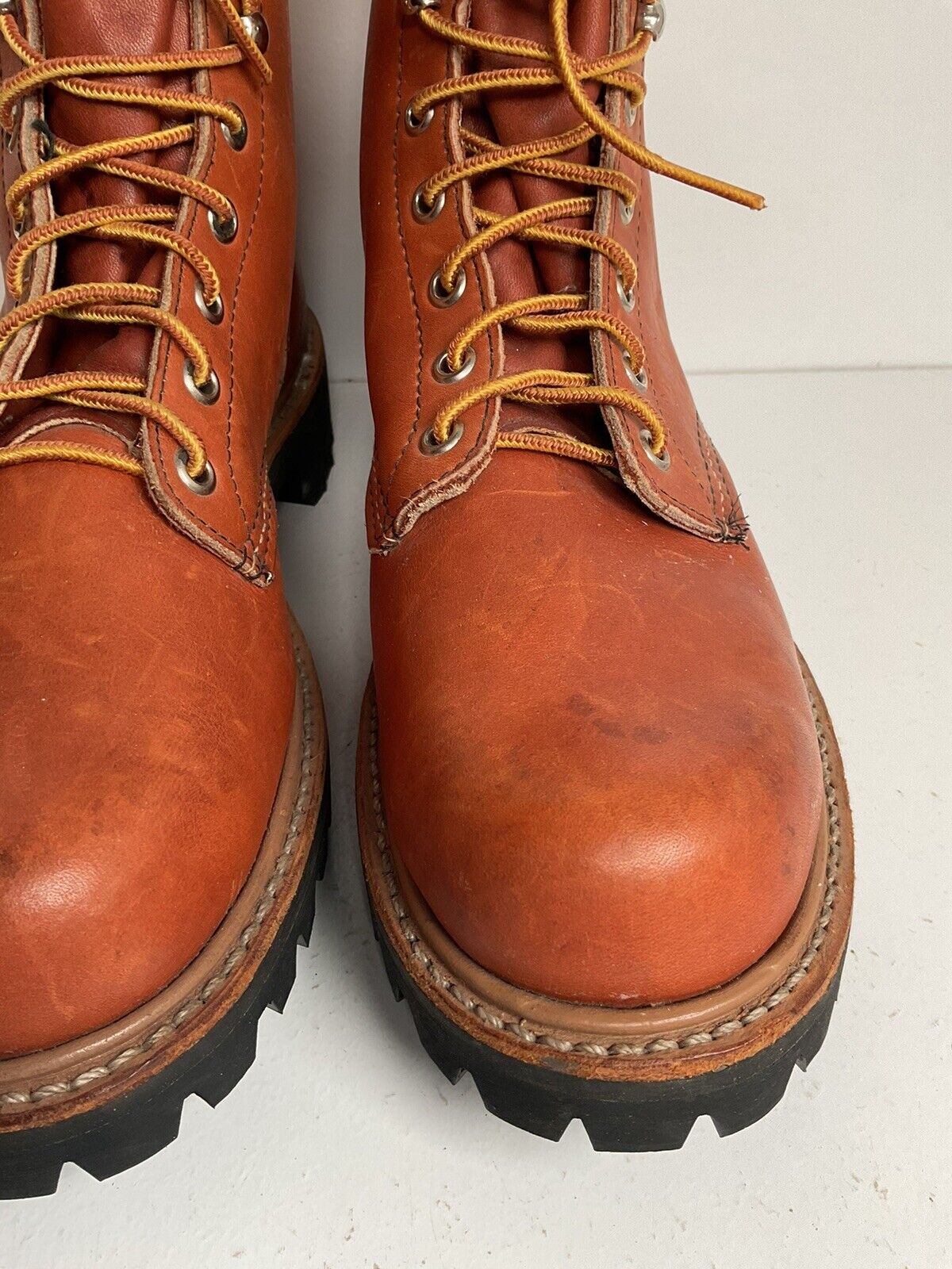 Vintage Red Wing Irish Setter Leather Logger Boots 9.5 A Vibram 80s