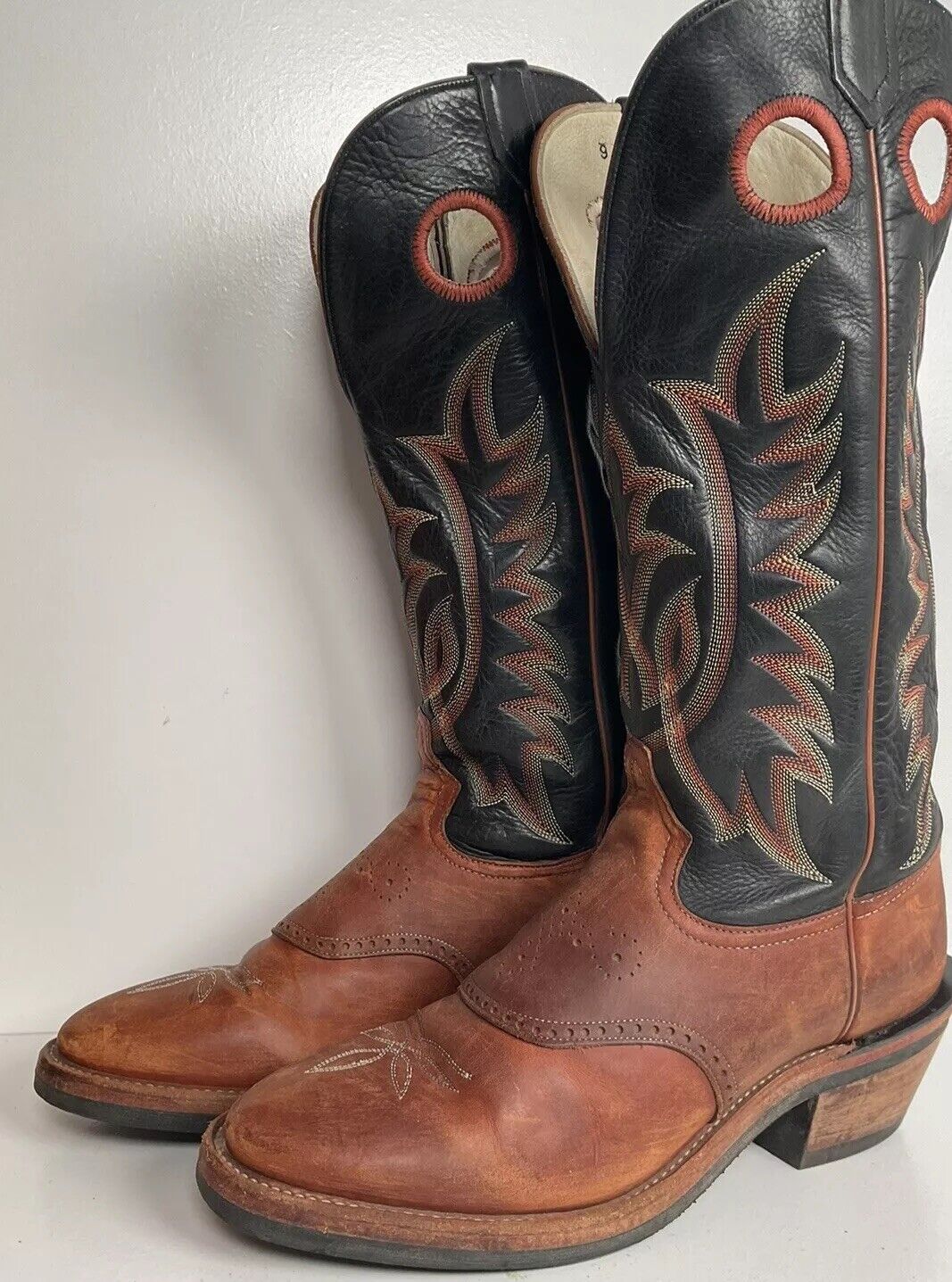 Tony Lama 17” Buckaroo Cowboy Boots 11.5 D USA Made