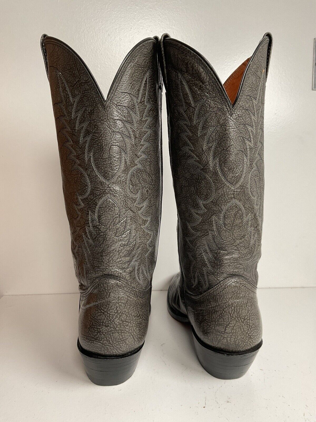 Vintage Nocona Exotic Kangaroo Cowboy Boots 9.5 D USA Red Label New Half Soles