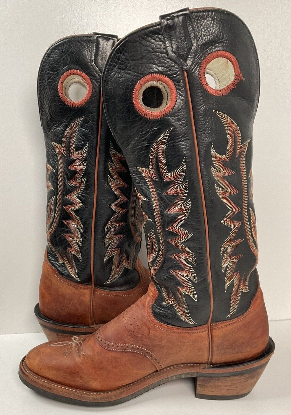 Tony Lama 17” Buckaroo Cowboy Boots 11.5 D USA Made