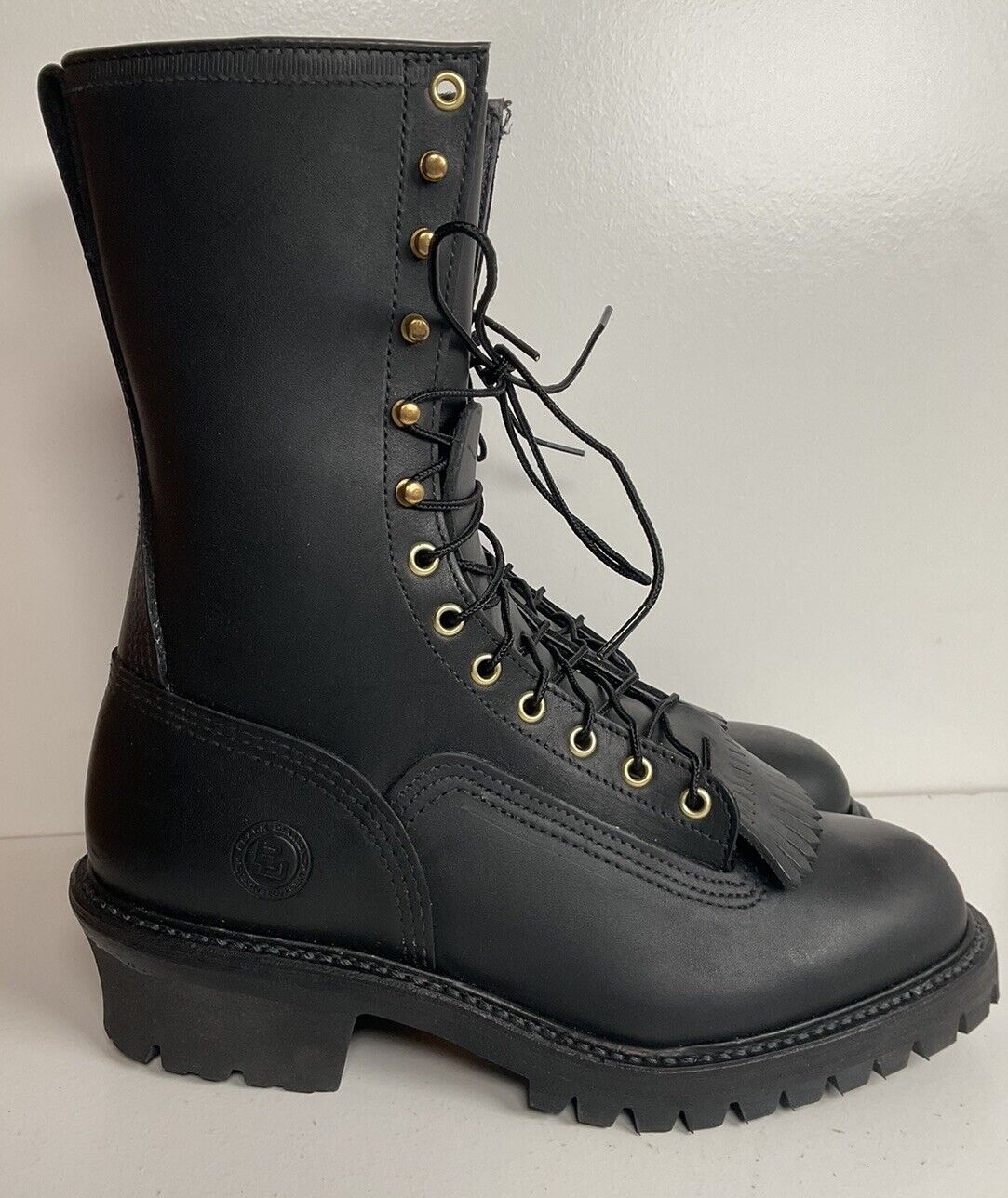 Black Diamond Leather Kiltie Packer Boots 85 W Vibram Wildland Firefighter