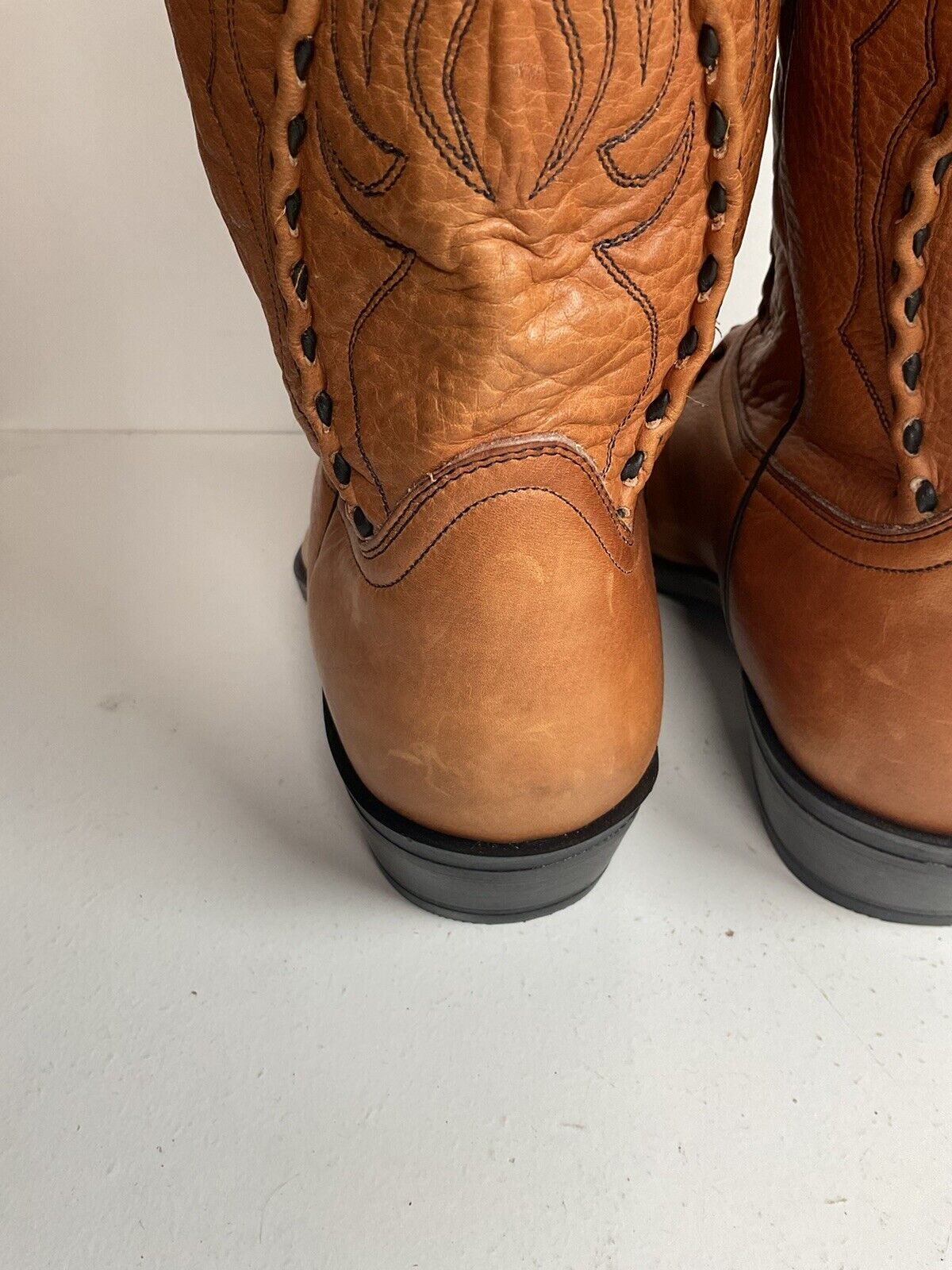 Dan Post Buck Lace Cowboy Work Boots 12 EW Brown Albany Leather Oil Resistant