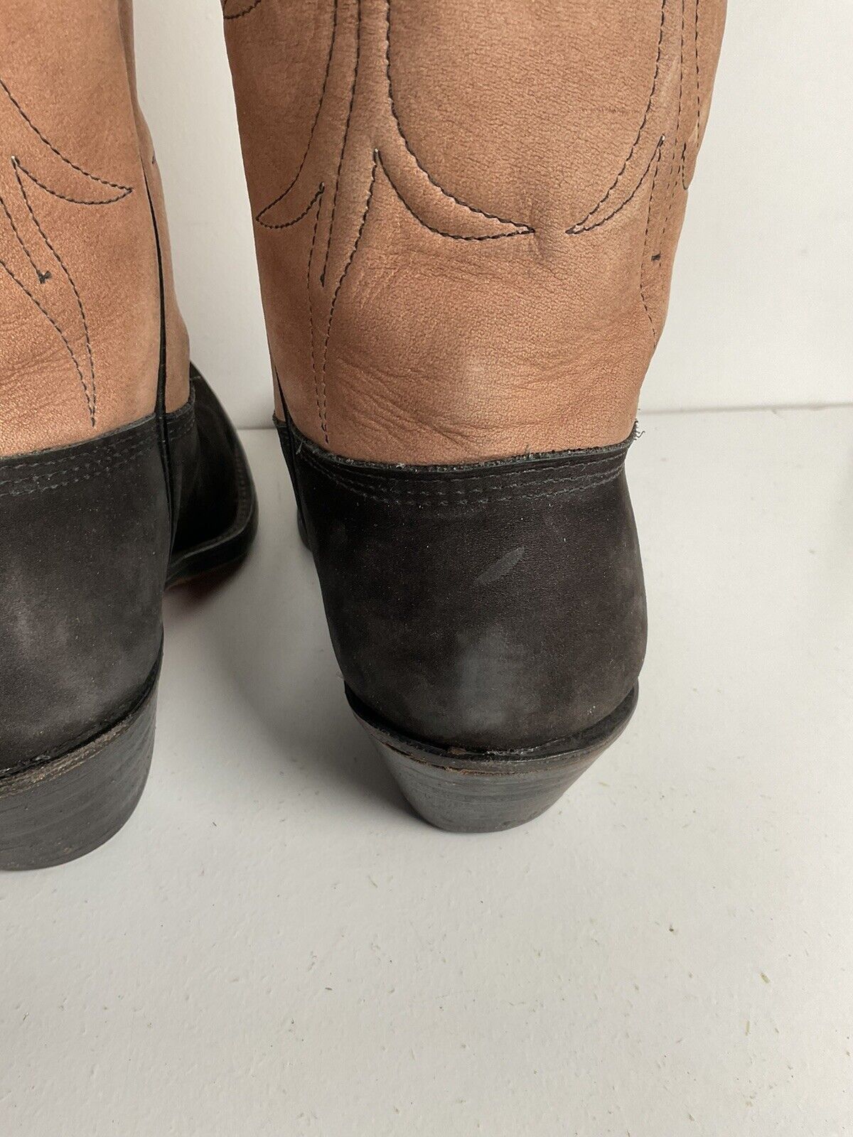 Stewart Fine Handmade Cowboy Boots 9 D Nubuck Suede Custom