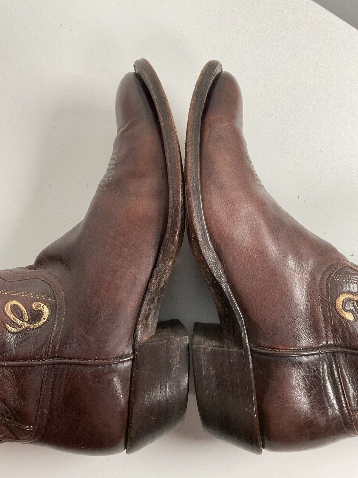 Vintage Rocky Carroll Custom Cowgirl Boots 8-8.5 Texas Americana