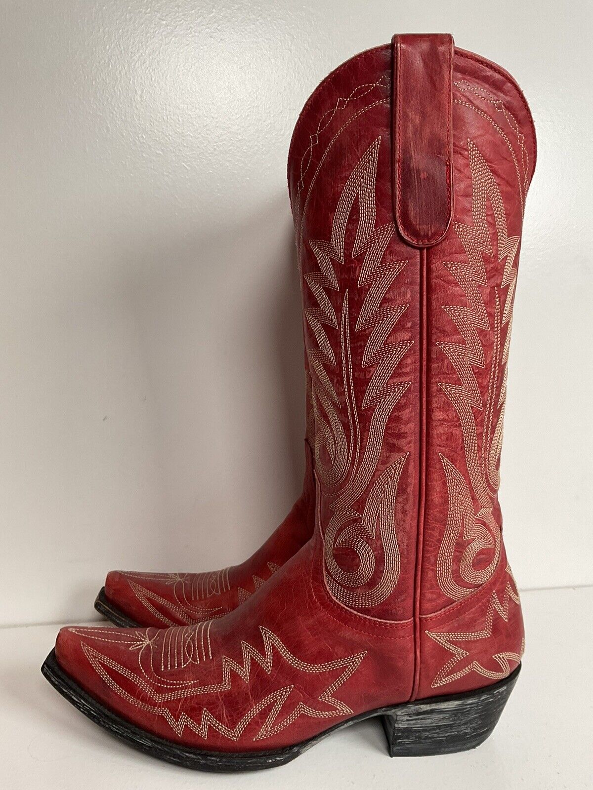 Old Gringo Nevada Red Cowgirl Boots 6.5 B Stitched