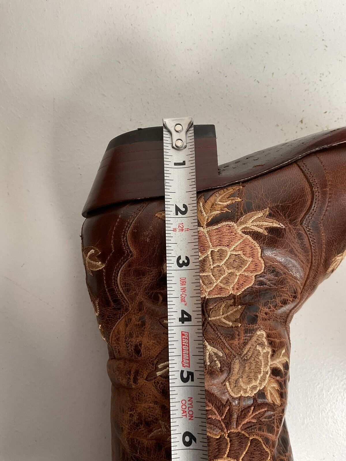 Old Gringo Floral Embroidered Cowgirl Boots 6.5 B Cloth Pull Tab