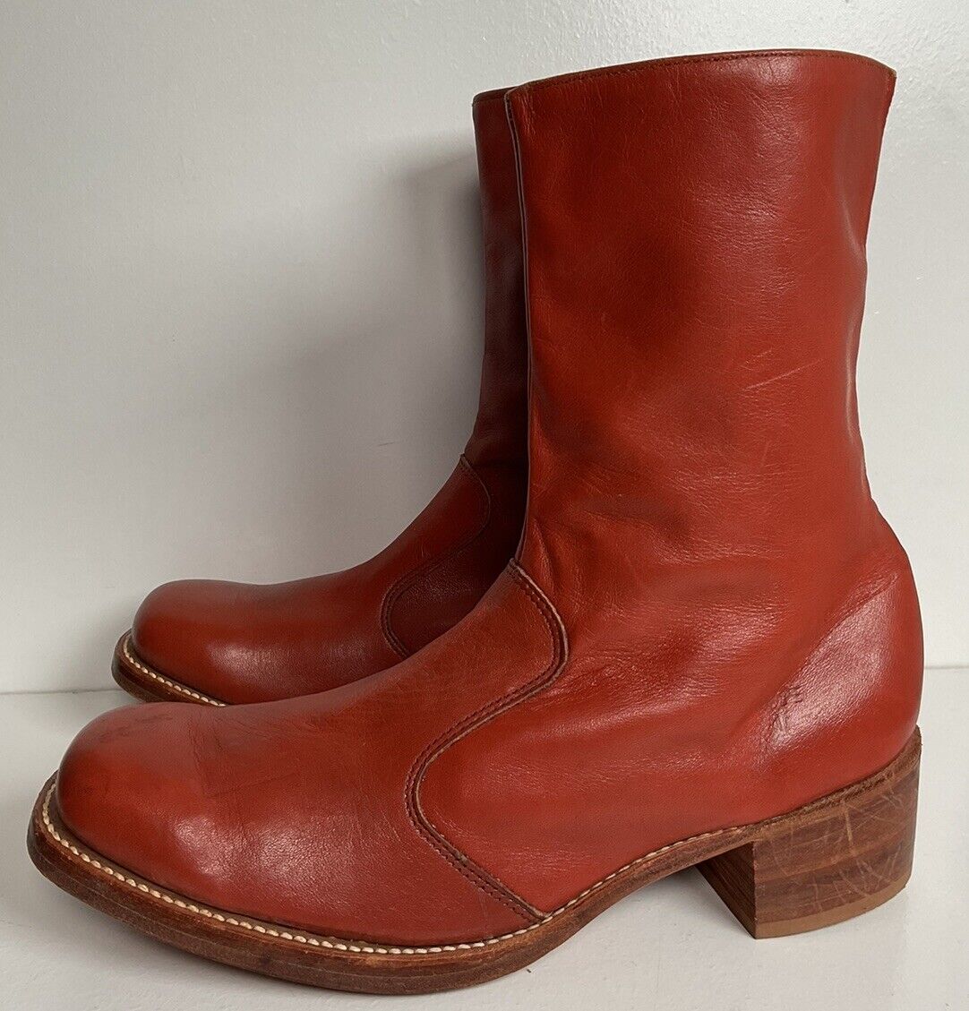 Vintage Frye Chunky Ankle Boots 11 D USA Made Campus