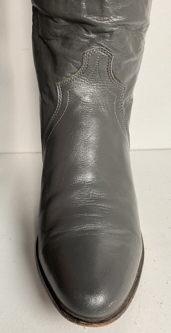 Vintage Justin Tall Grey Cowgirl Boots 7 B USA Made