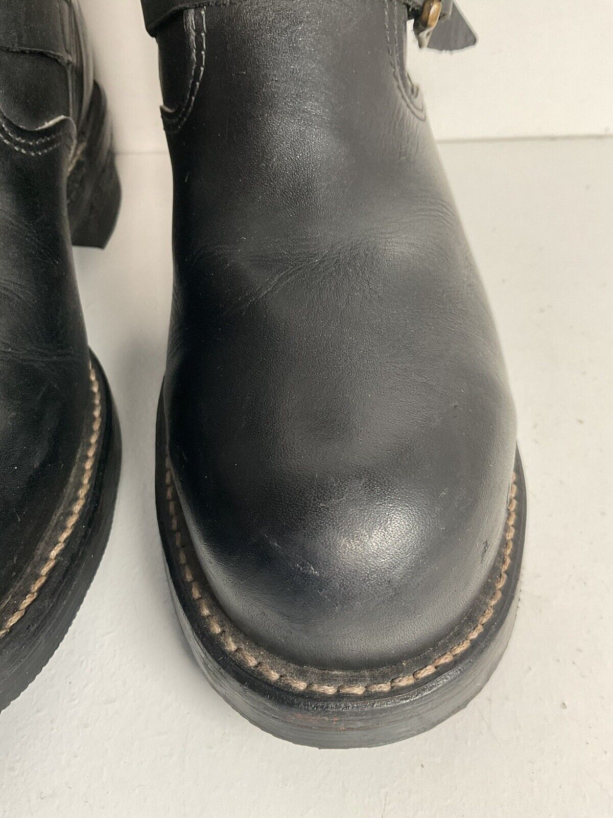 Chippewa Black Leather Engineer Harness Boots 9.5 D Style 27872 Steel Toe