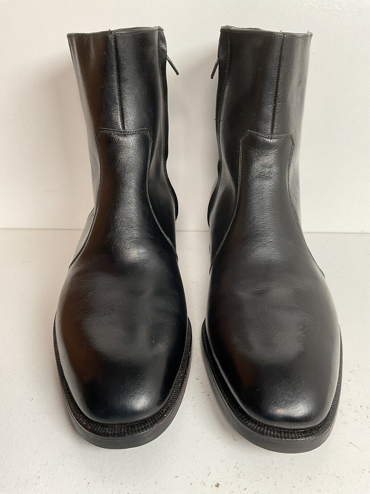 Vintage Florsheim Black Leather Chelsea Boots 10.5 C New Old Stock