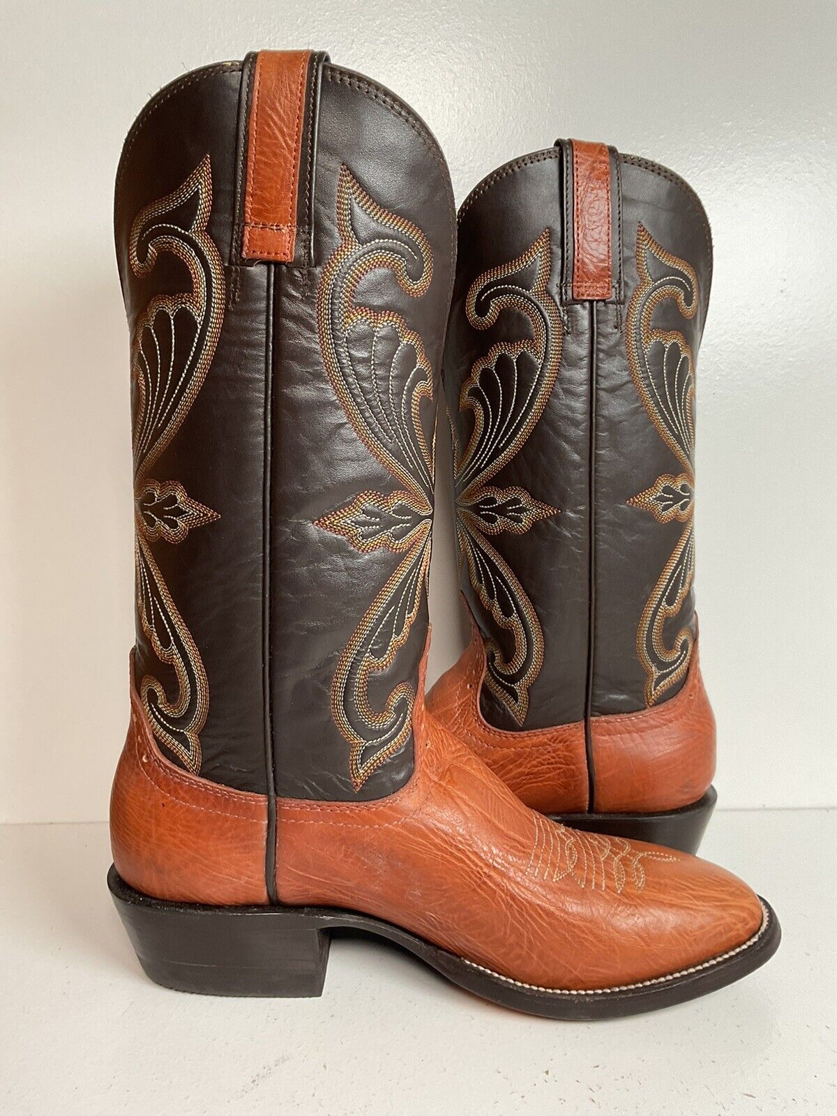 Hondo Spanish Shoulder Leather Cowboy Boots 9.5 D Style 9604