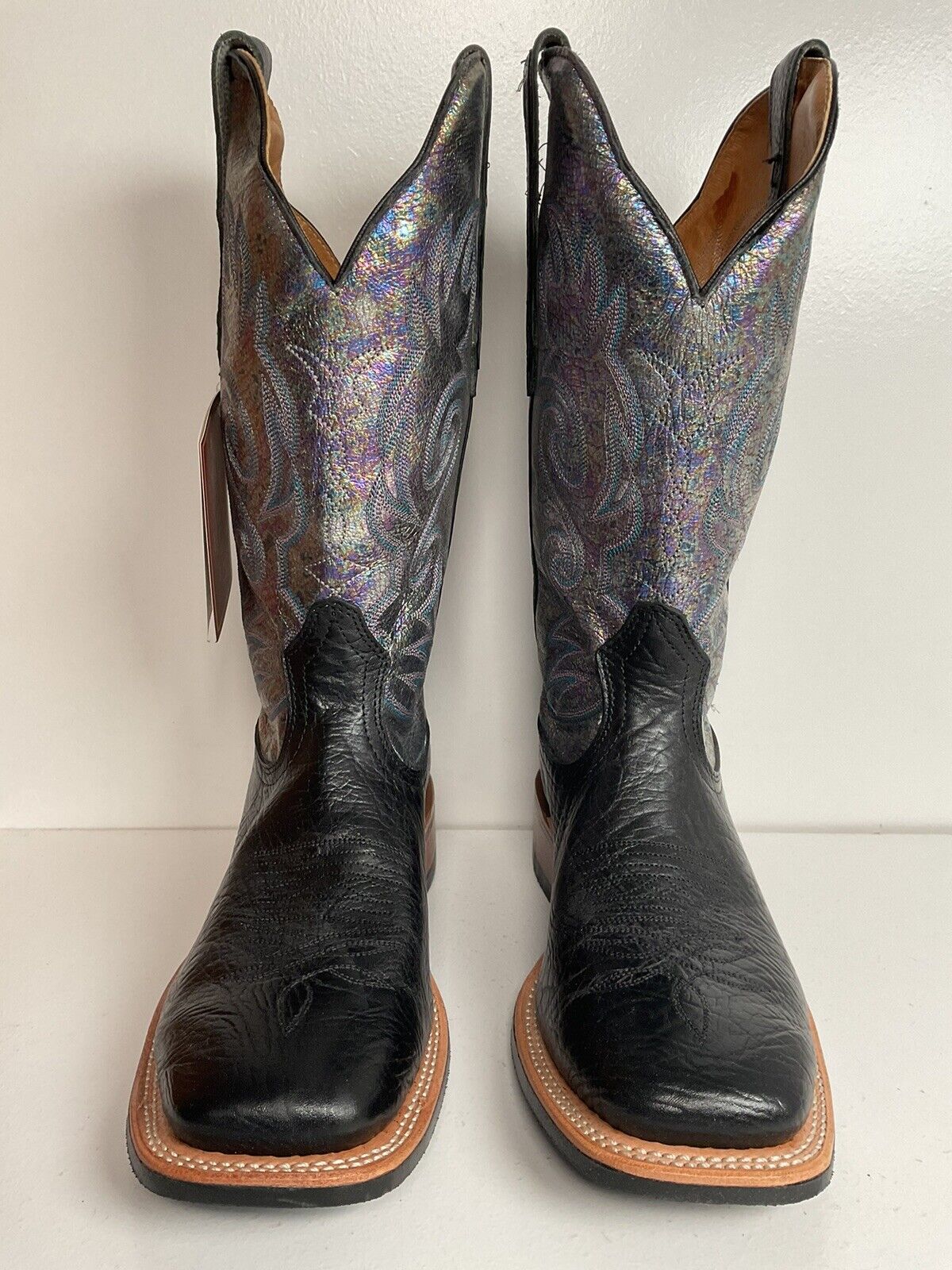 Boulet Women’s Iridescent Cowgirl Boots 9 C Square Toe