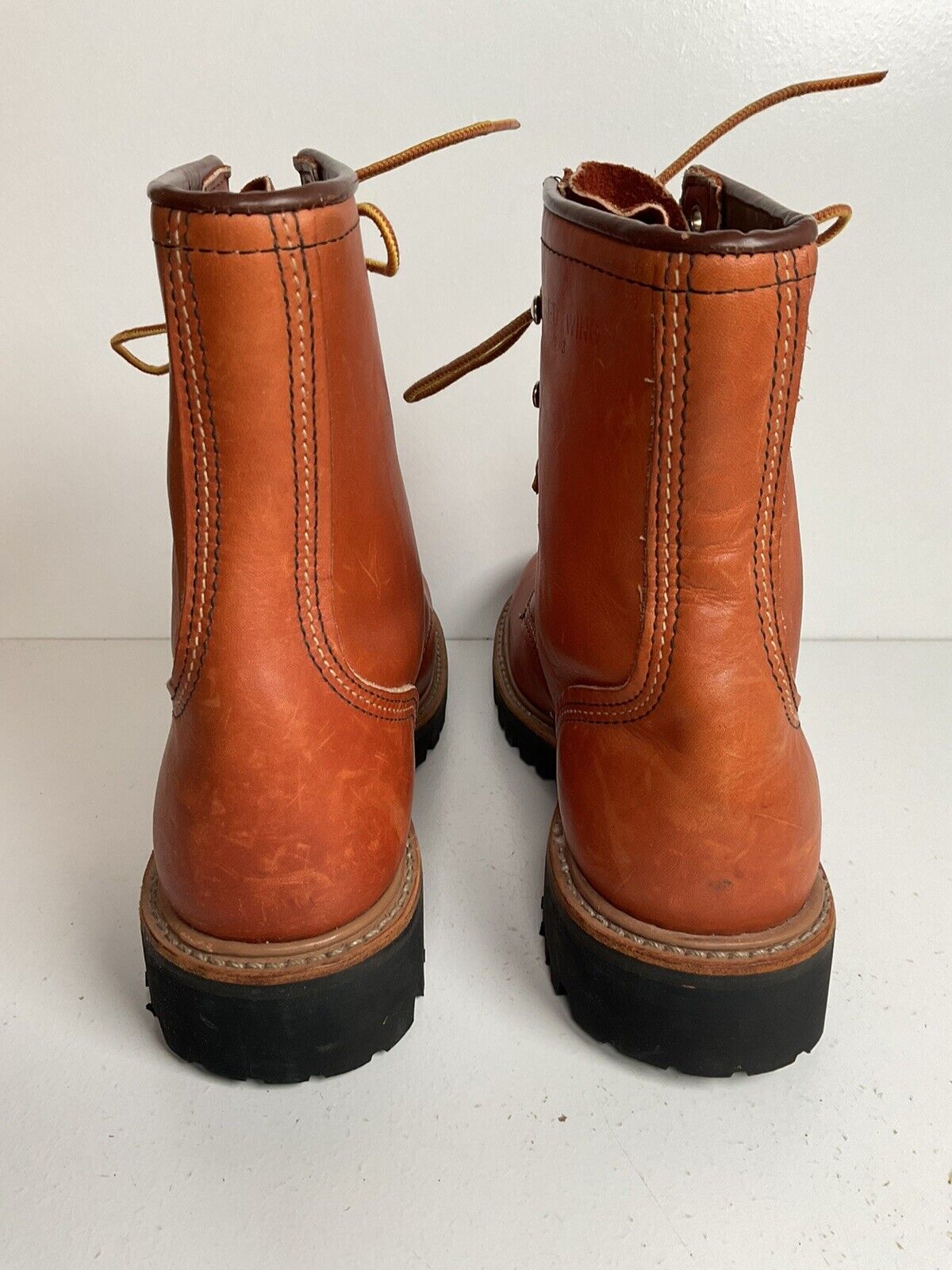 Vintage Red Wing Irish Setter Leather Logger Boots 9.5 A Vibram 80s