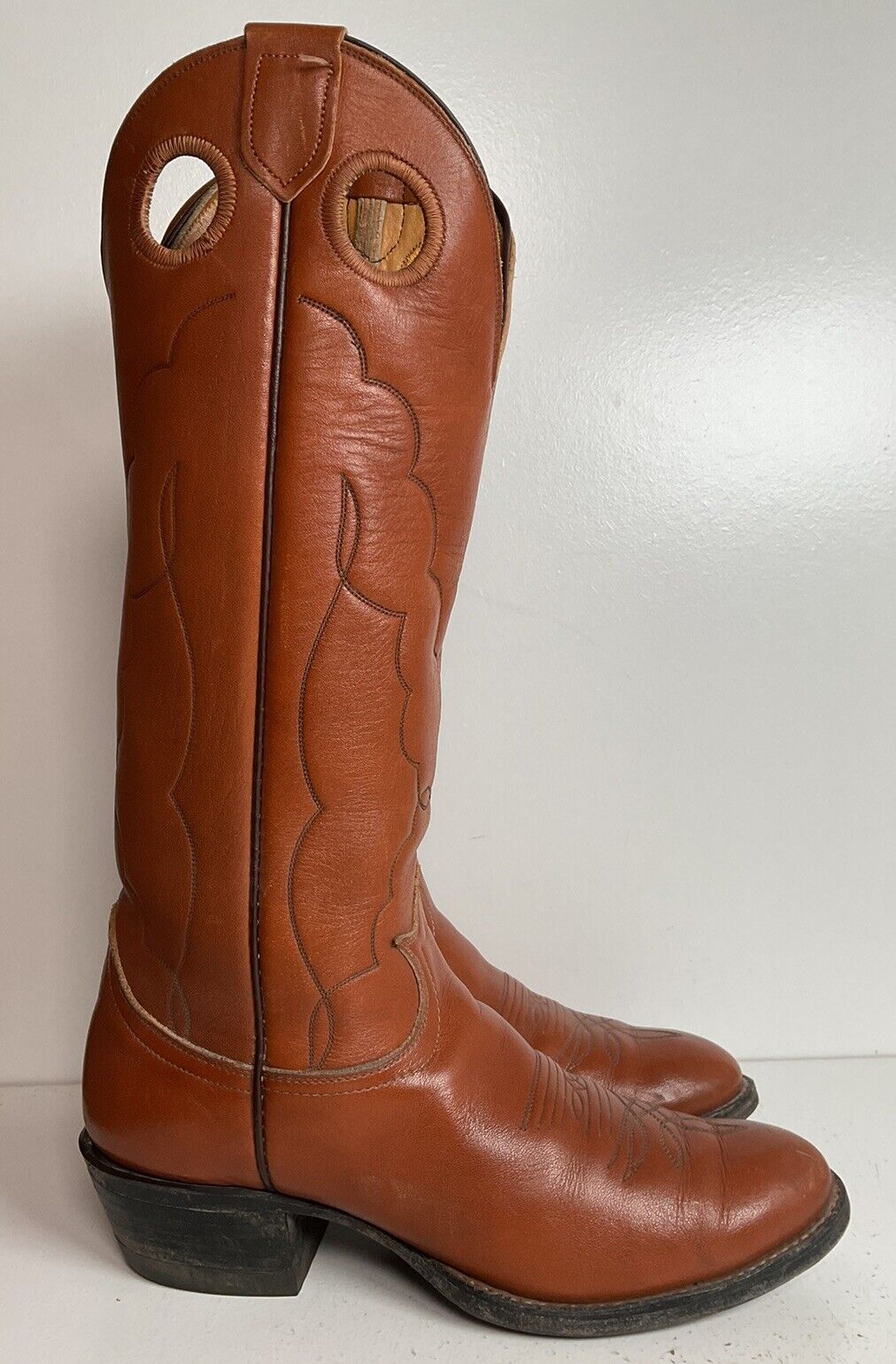 Vintage Tony Lama Buckaroo Cowboy Boots 7.5 D Punchy