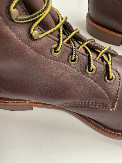 Vintage Chippewa Cork Sole Leather Boots 14 E Old Label Soft Toe