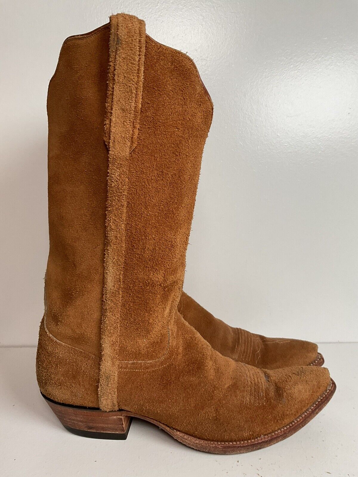 Buffalo Chips Full Rough Out Suede Cowboy Boots Men’s 7.5 D | Women’s 8.5 Custom New York