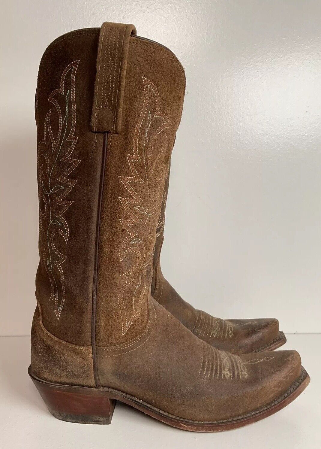 Lucchese 1883 Women’s Rough Out Suede Cowgirl Boots 7.5 B