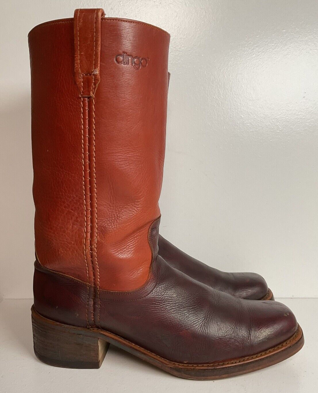 Vintage Acme Dingo Leather Campus Boots 13 D Thrashed