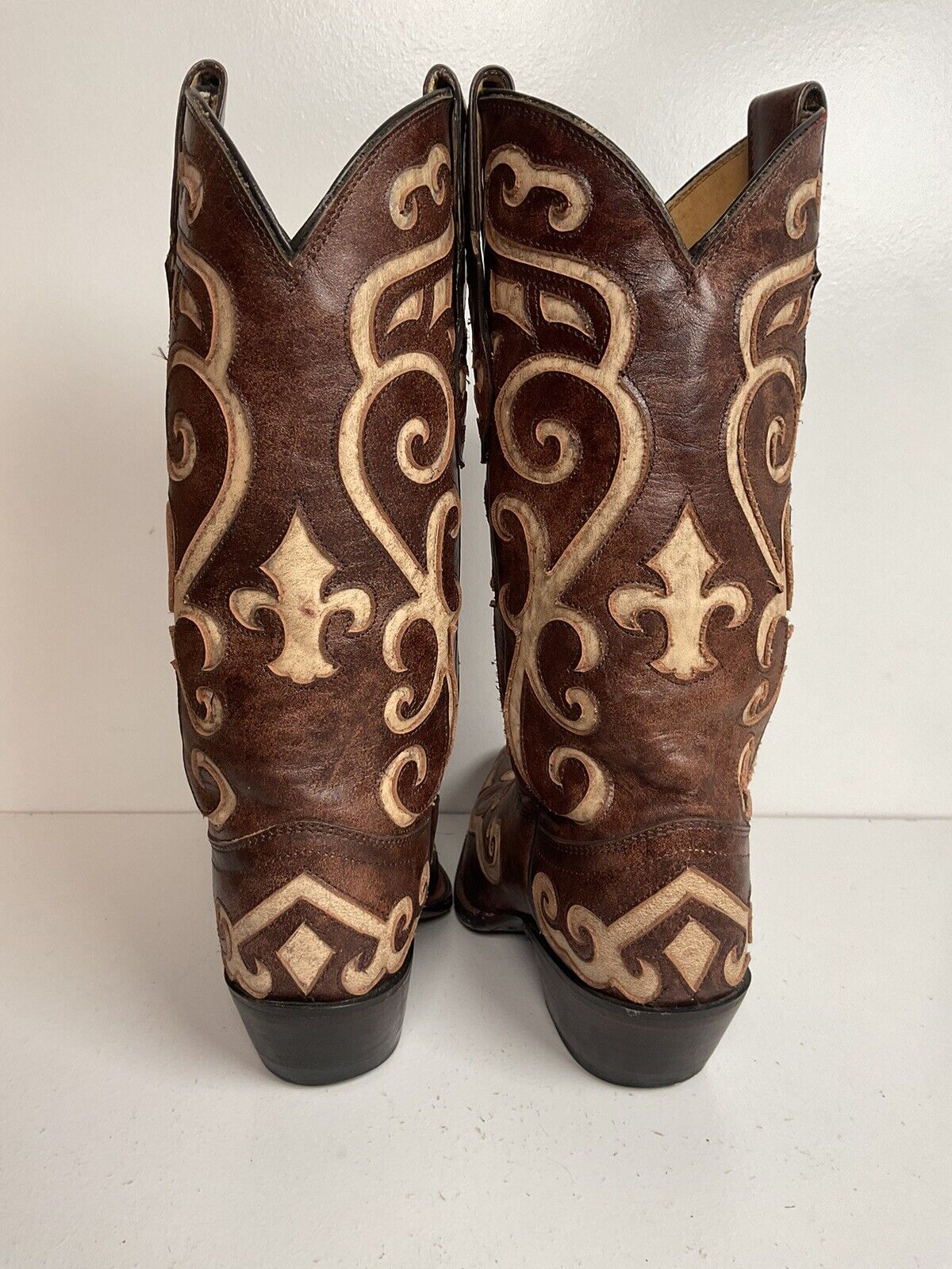 Tony Lama Cassidy & Santa Fe Cowgirl Boots 5 B Tooled Inlay