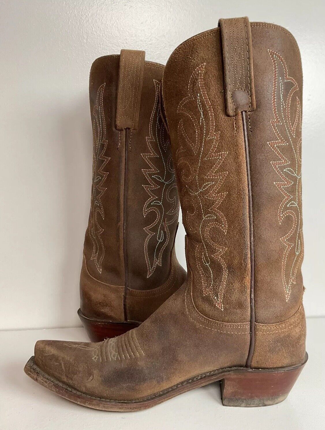 Lucchese 1883 Women’s Rough Out Suede Cowgirl Boots 7.5 B