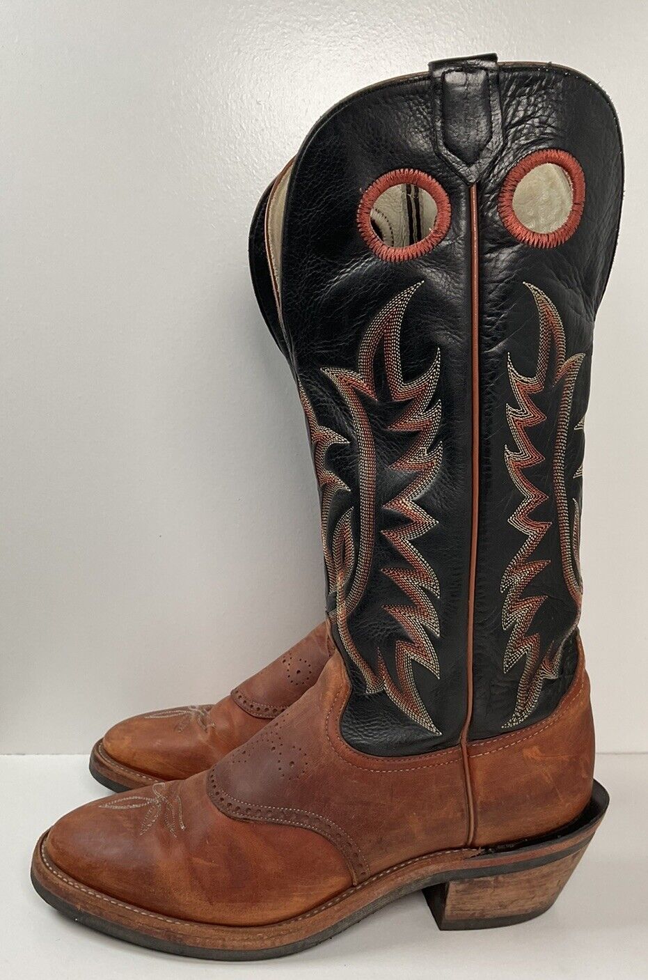 Tony Lama 17” Buckaroo Cowboy Boots 11.5 D USA Made