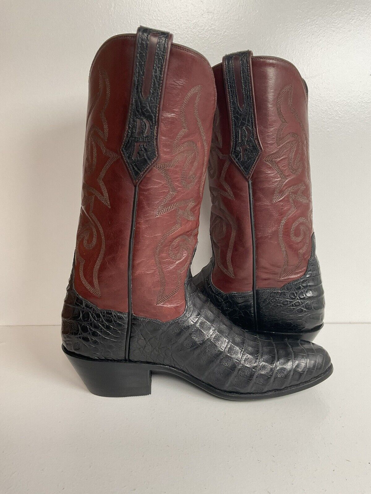 J B Hill Women’s Exotic Caiman Cowgirl Boots 7.5 B Belly Cut Custom