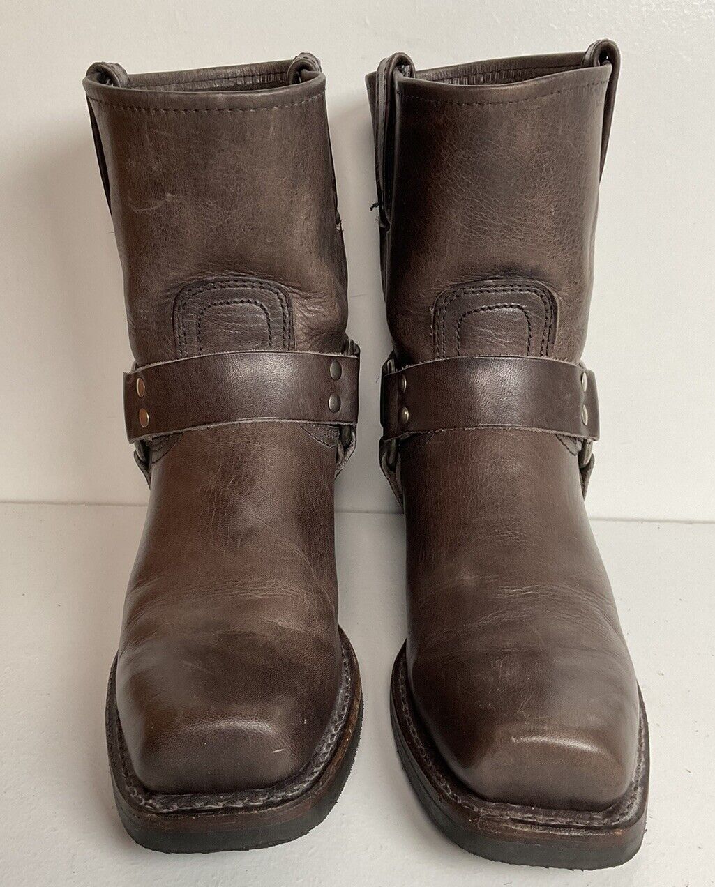 Frye Women’s Short Engineer Harness Boots 7.5 M USA Made Snip Toe