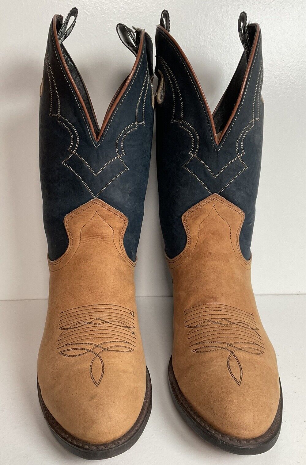 Vintage Acme Shorty Buckaroo Cowboy Boots 9 D Punchy Cloth Pull