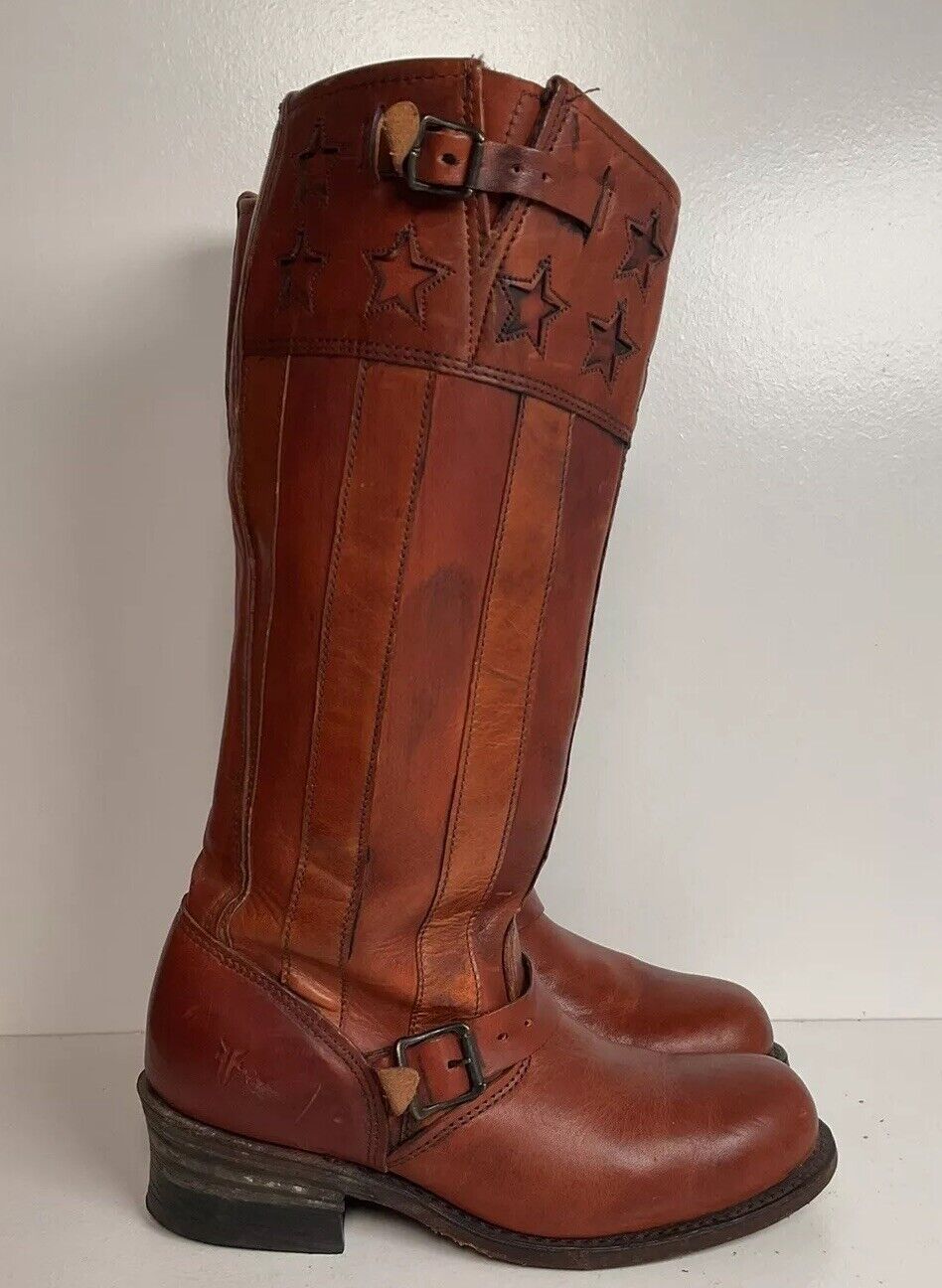 Frye Women’s Engineer Harness Boots 7.5 M 150th Anniversary Stars & Stripes